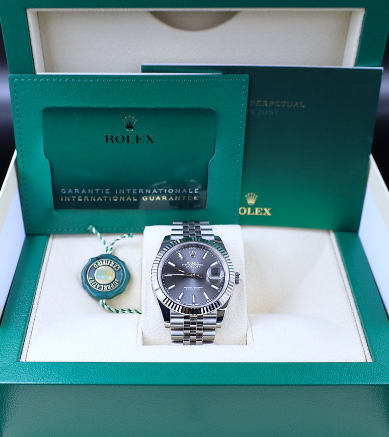 Rolex Datejust 41 Rhodium - LC100 - Revision 2025 - 11/2021 - Jubilee - 126334