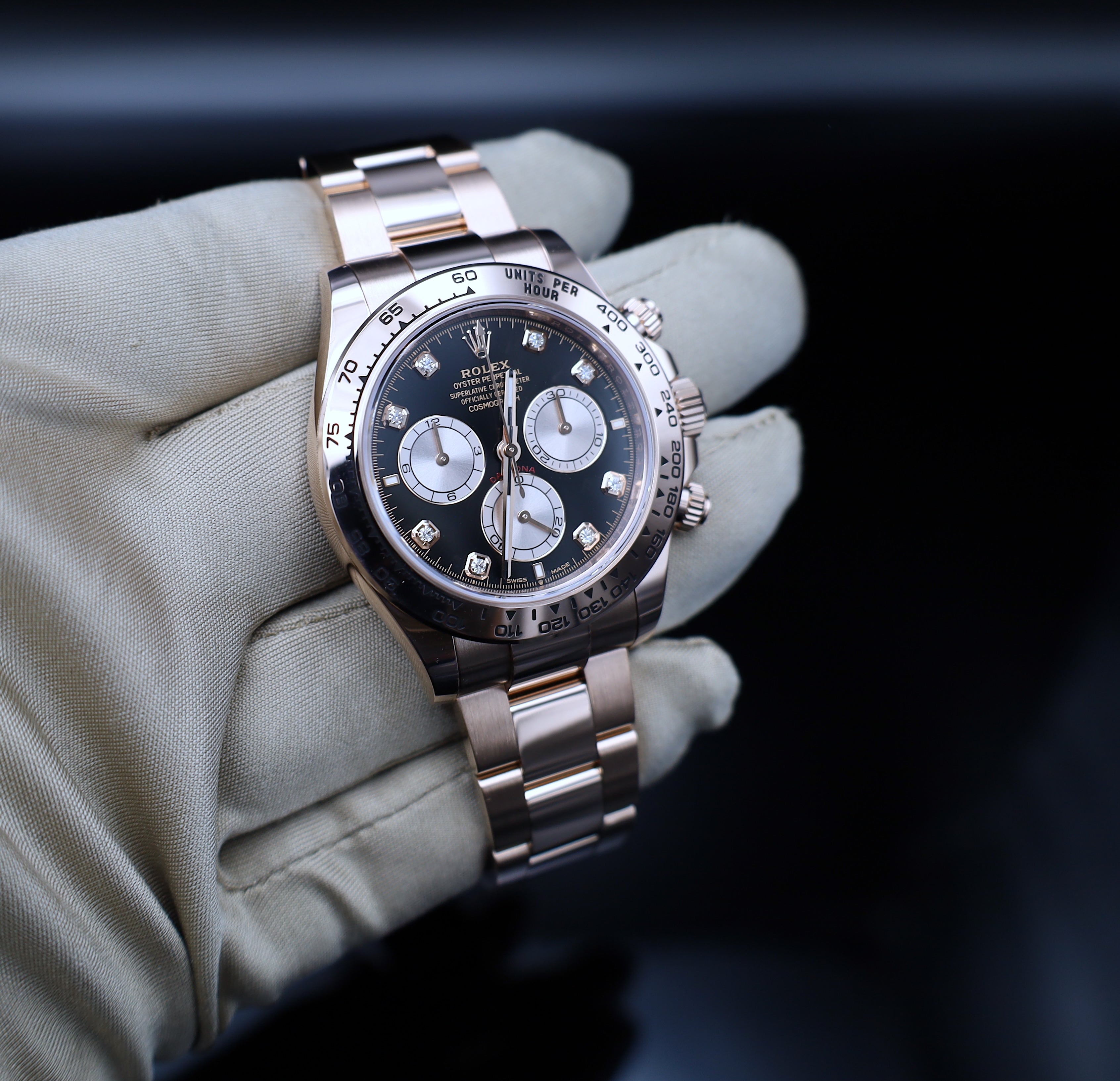 Rolex Daytona Roségold Schwarzes Diamant Zifferblatt 2024 - LC100 - 126505