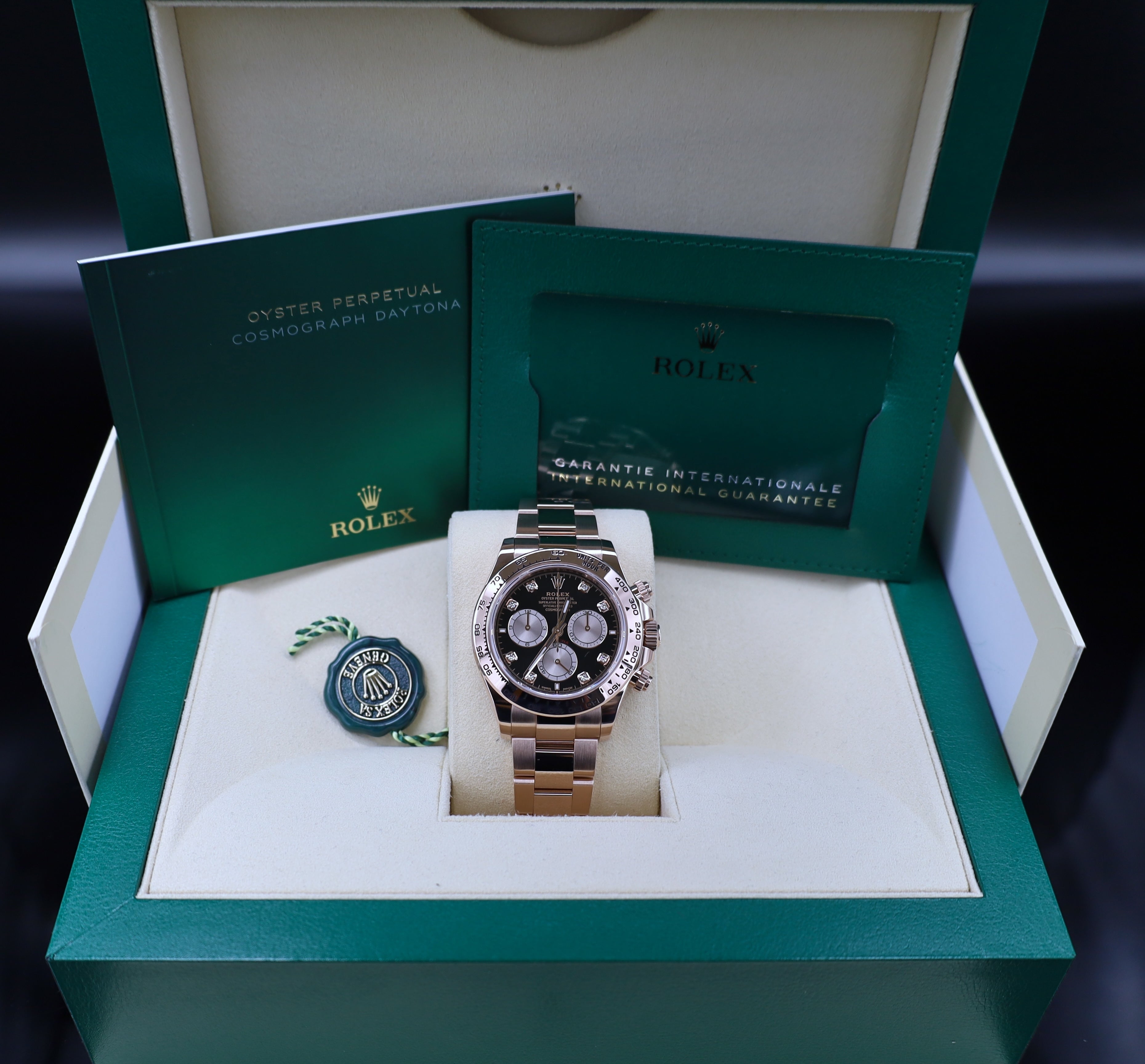 Rolex Daytona Roségold Schwarzes Diamant Zifferblatt 2024 - LC100 - 126505