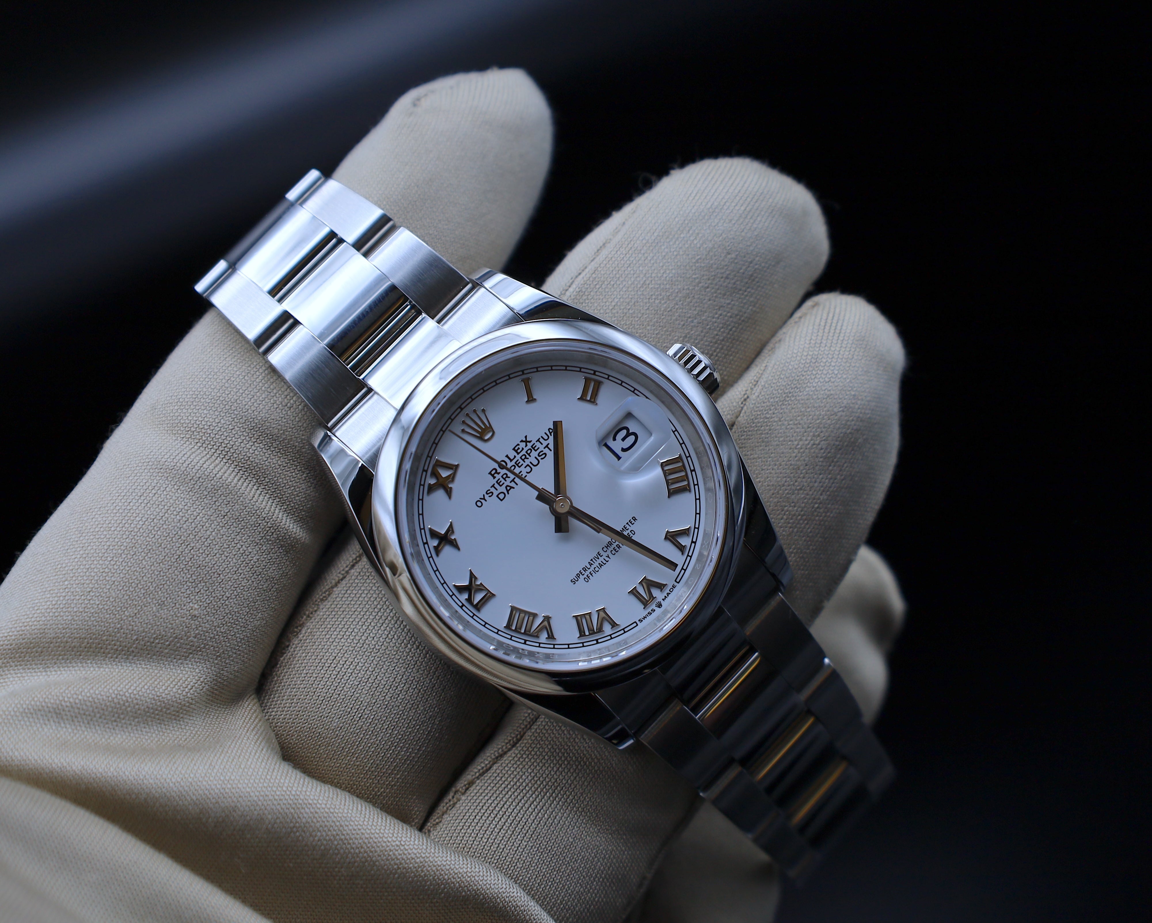Rolex Datejust 36 Weiß Römisches Zifferblatt - LC100 - 126200 - Fullset - Oysterband