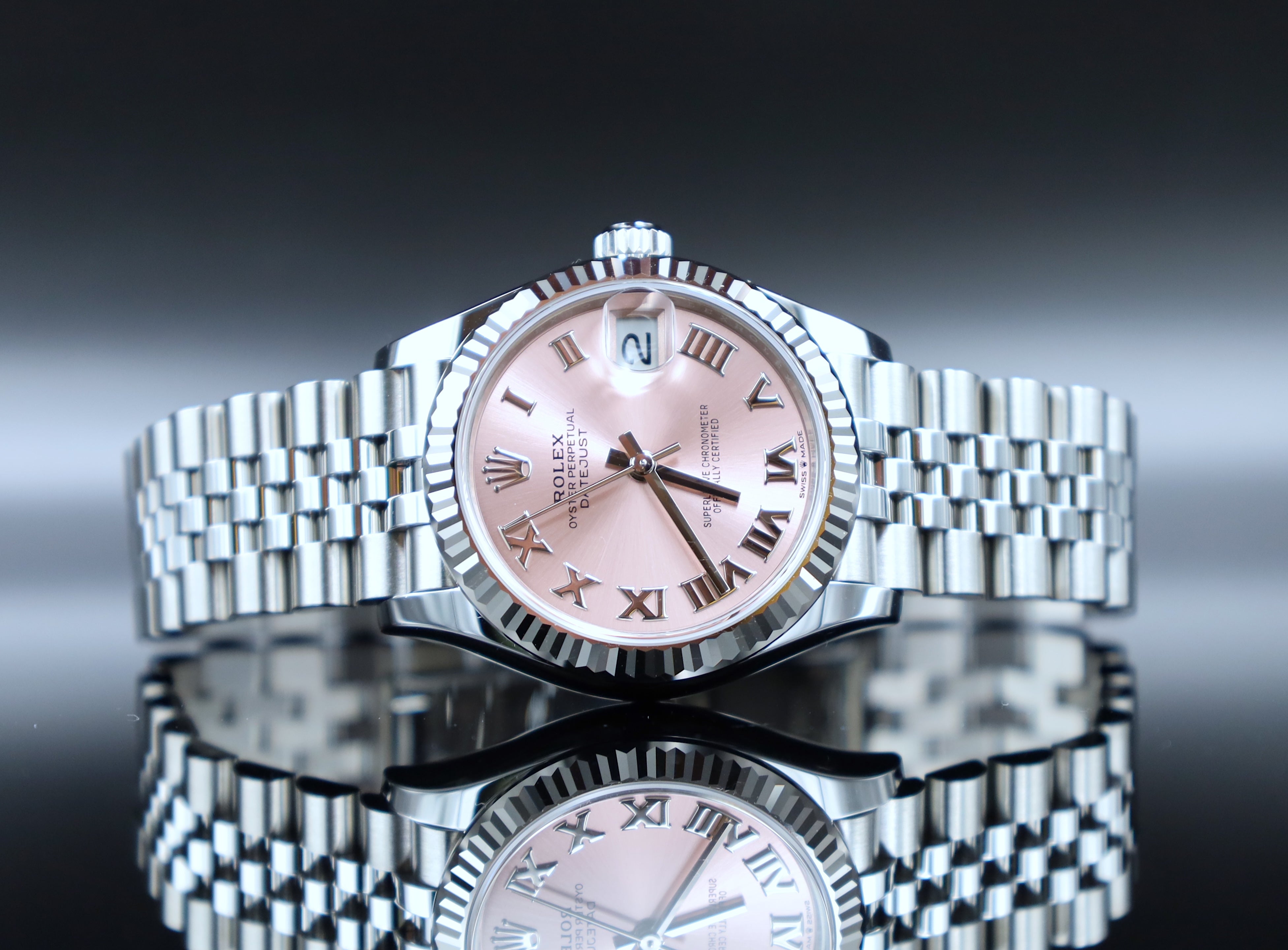 Rolex Datejust 31 Pinkes Zifferblatt - 2024 - LC100 - Neuwertig - Fullset - Jubilee
