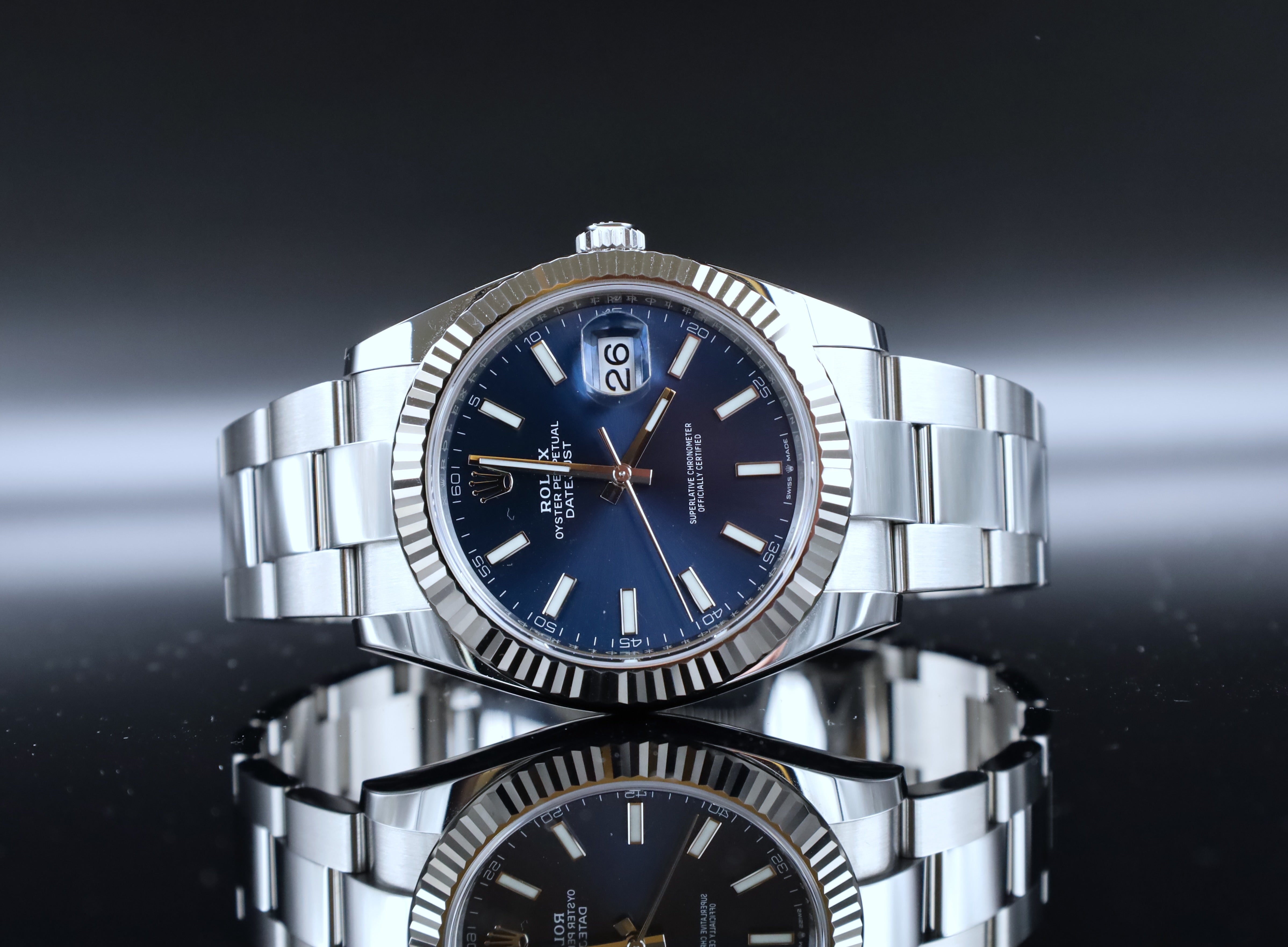 Rolex Datejust 41 Blau - LC100- 10/2023 - Neuwertig - Fullset - Oysterband - 126334