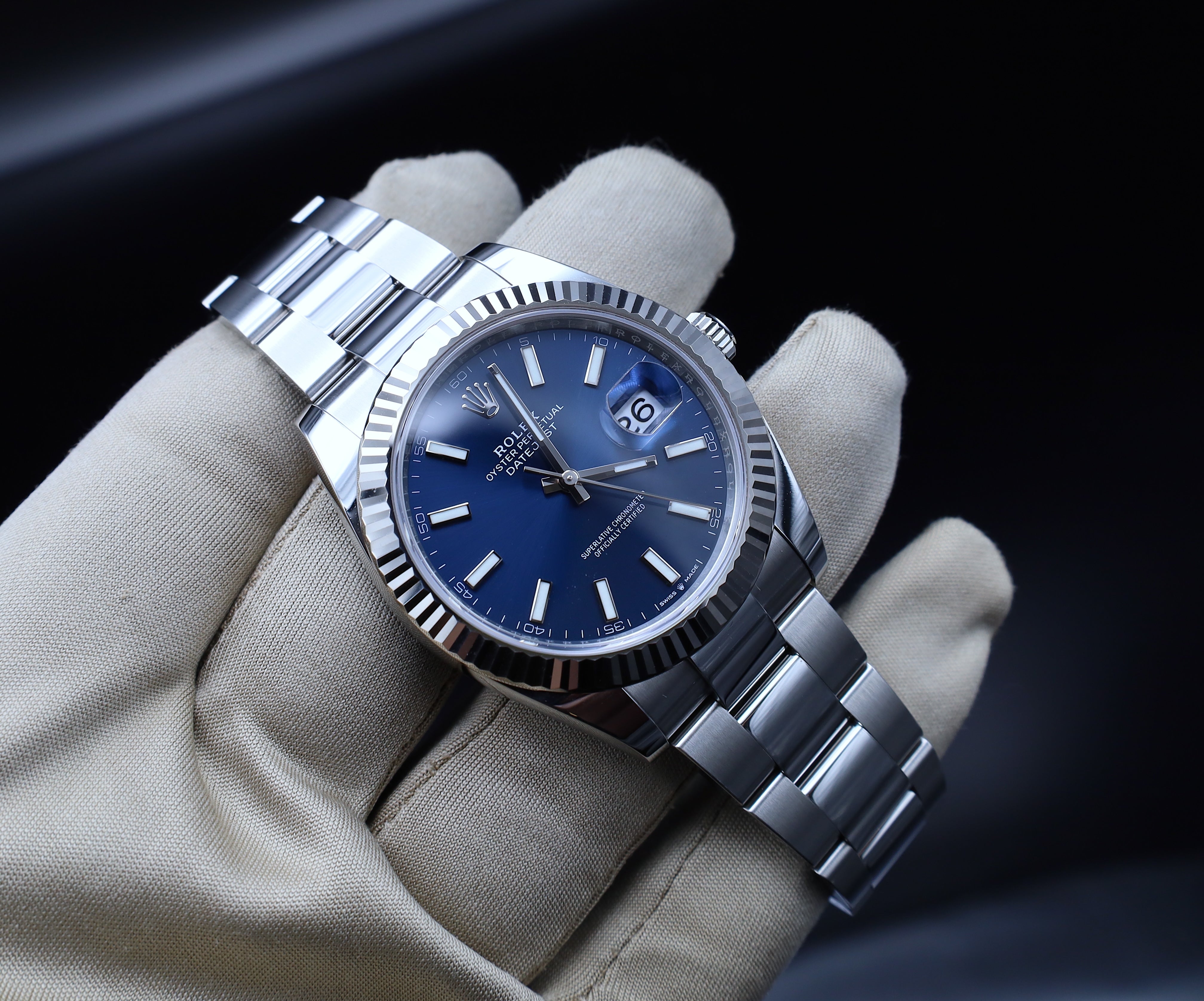 Rolex Datejust 41 Blau - LC100- 10/2023 - Neuwertig - Fullset - Oysterband - 126334