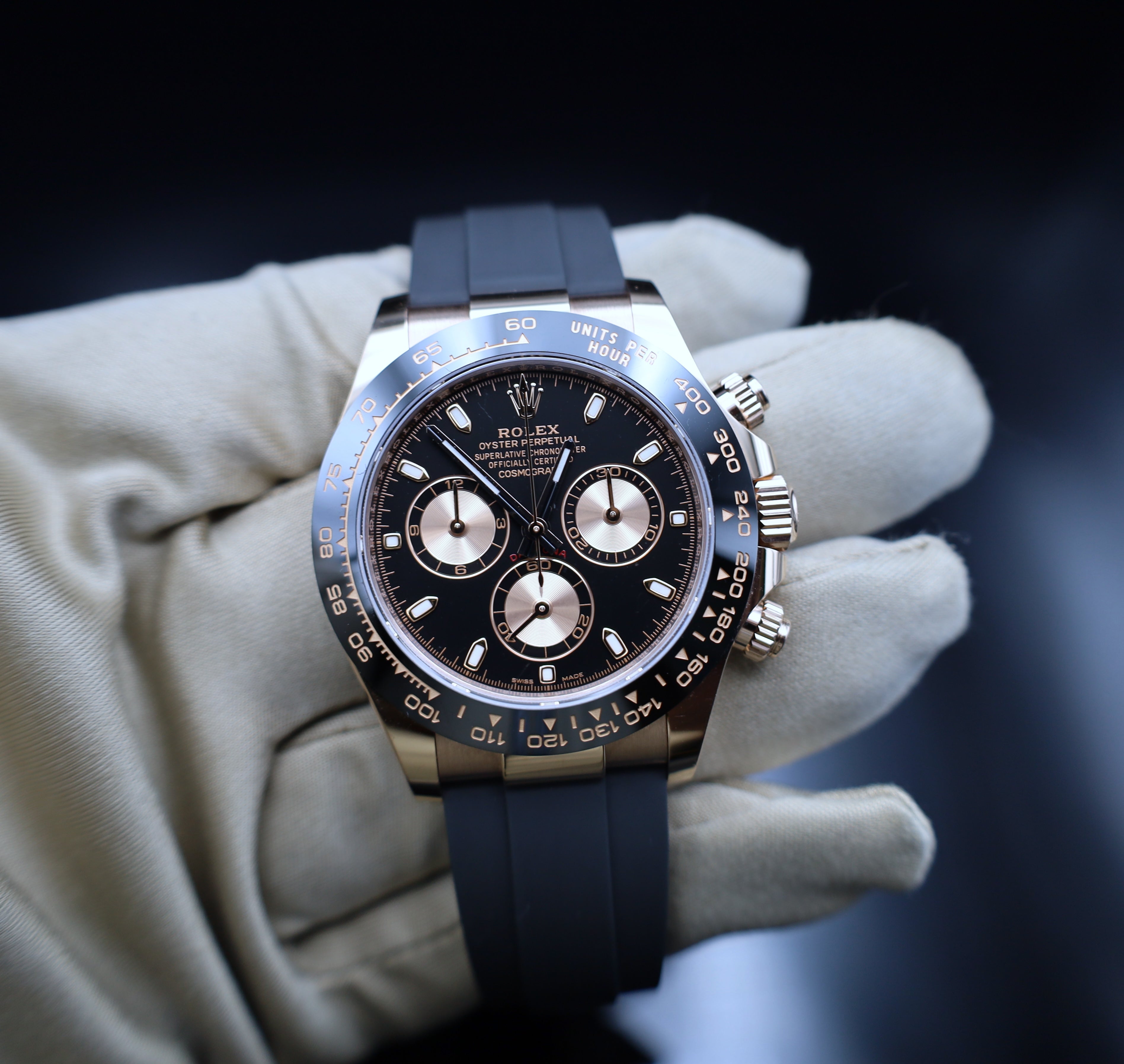 Rolex Daytona Oysterflex Roségold Schwarzes Zifferblatt - 2022 - 116515LN