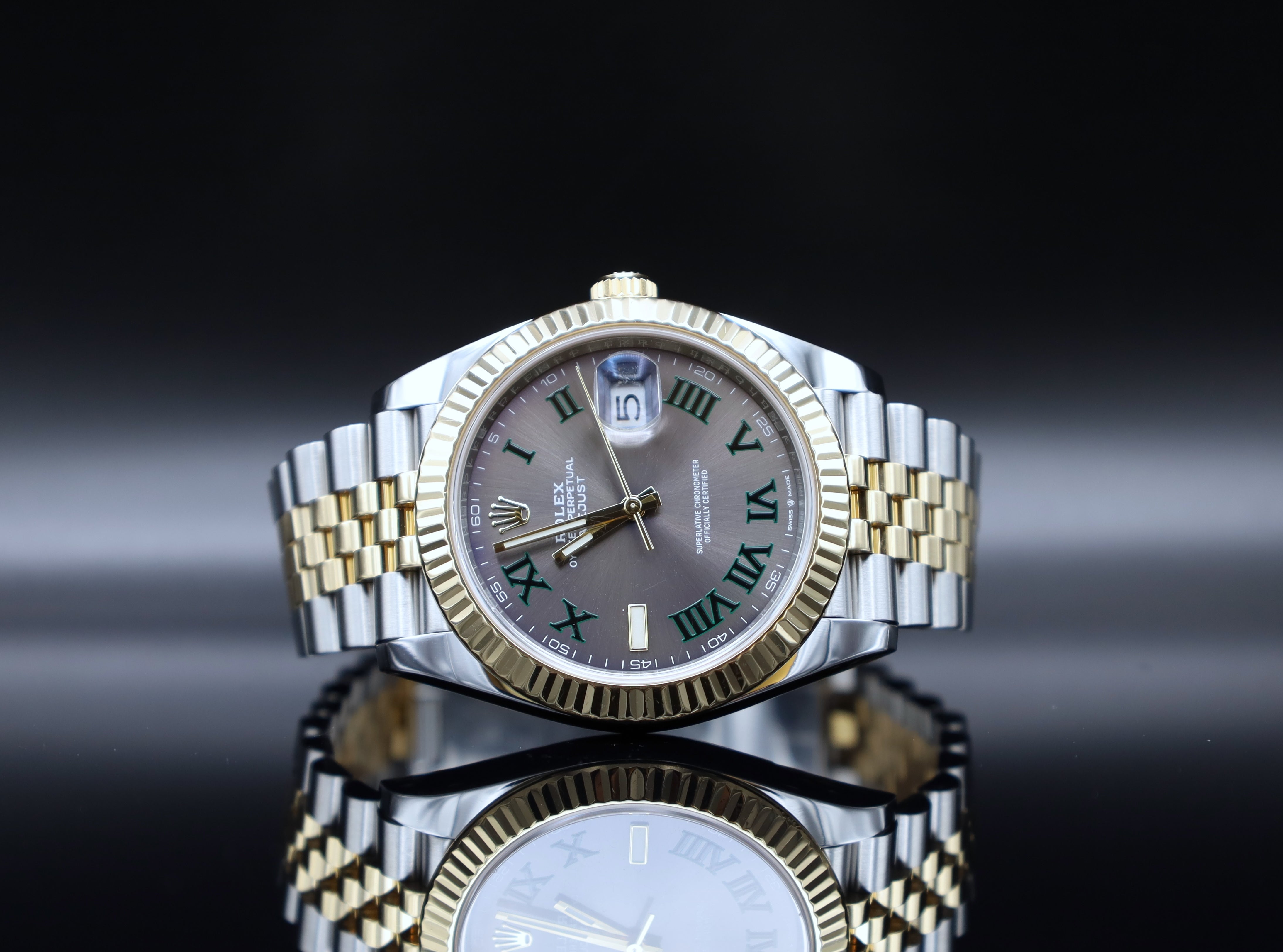 Rolex Datejust Wimbledon 41 - Stahl/Gold - Jubileeband - Fullset - 2022