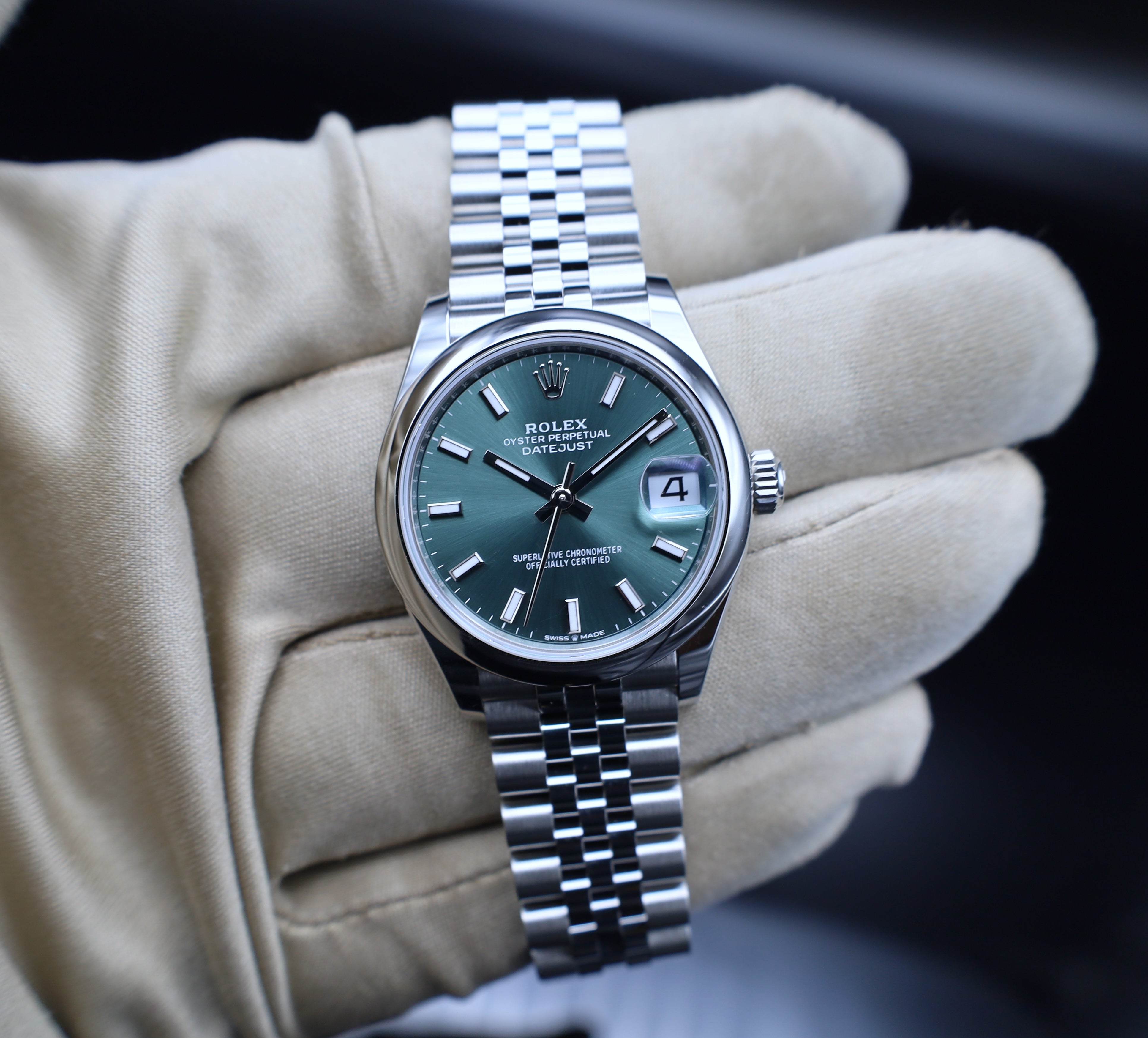 Rolex Datejust 31 Grün Jubileeband - 11/2024 - Fullset - 278240