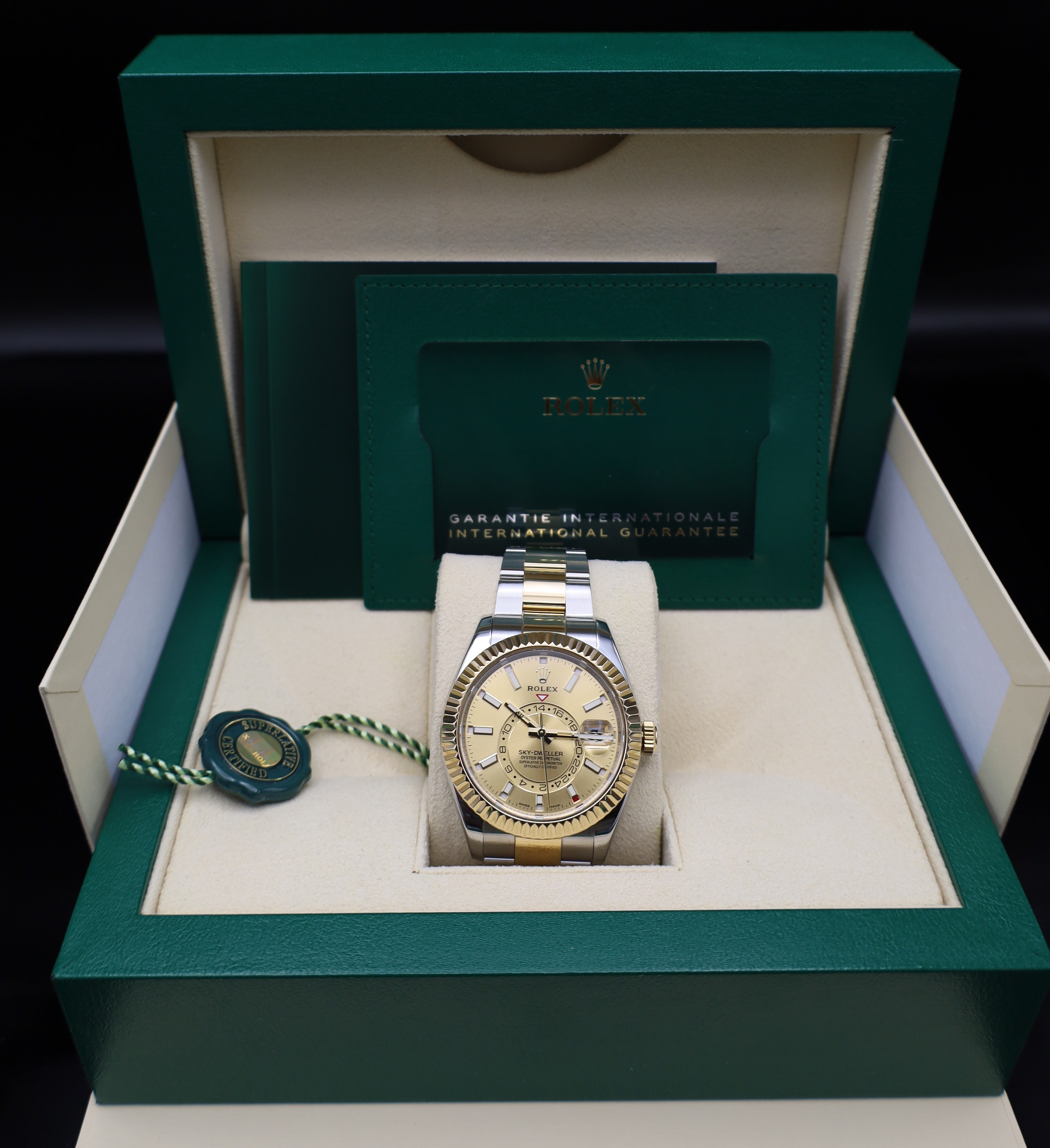 Rolex Sky-Dweller Champagner - 2023 - Fullset - Stahl/Gold - 326933
