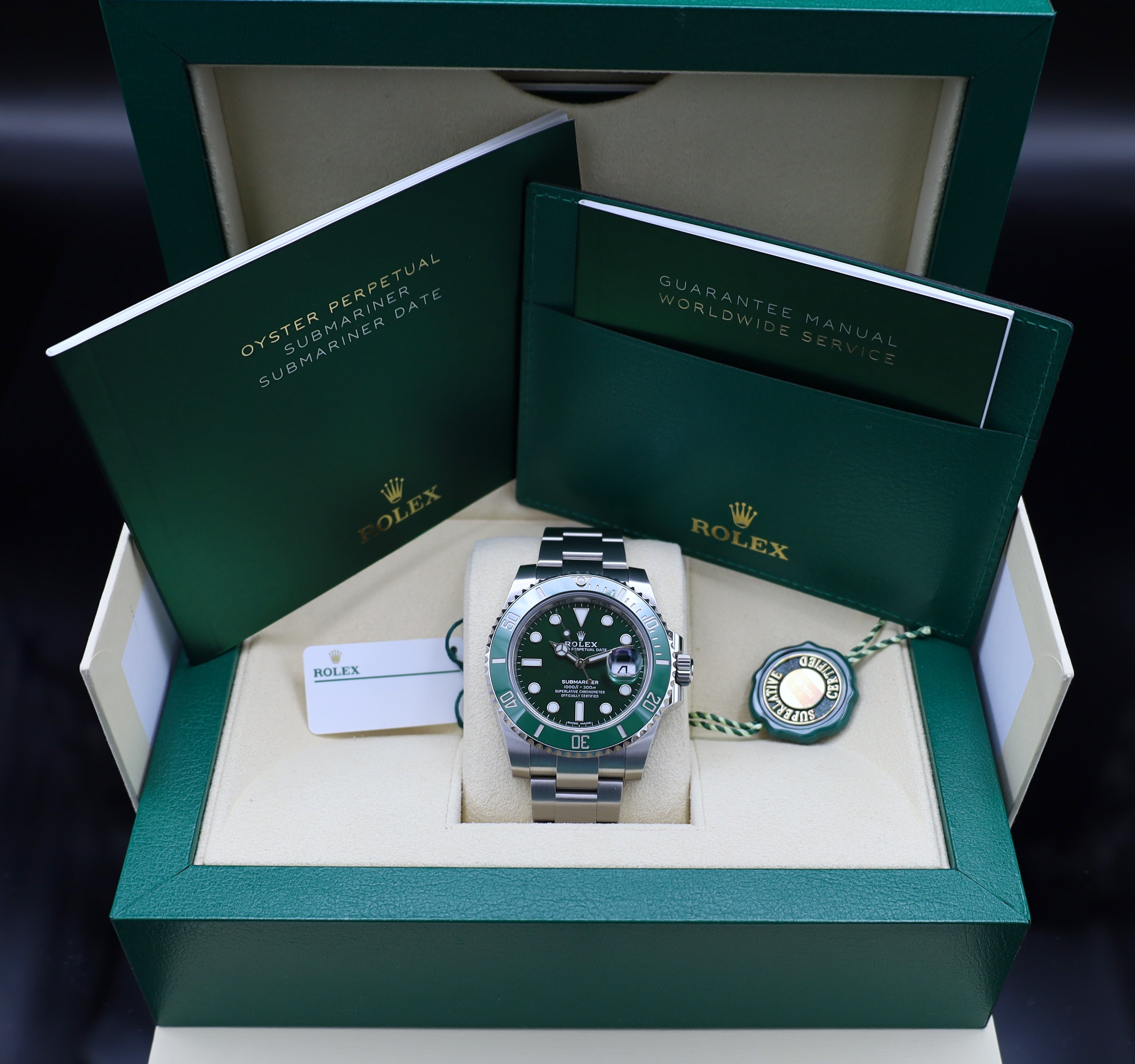 Rolex Submariner Date "Hulk" - 2019 - LC100 - Stahl - Fullset - 116610LV
