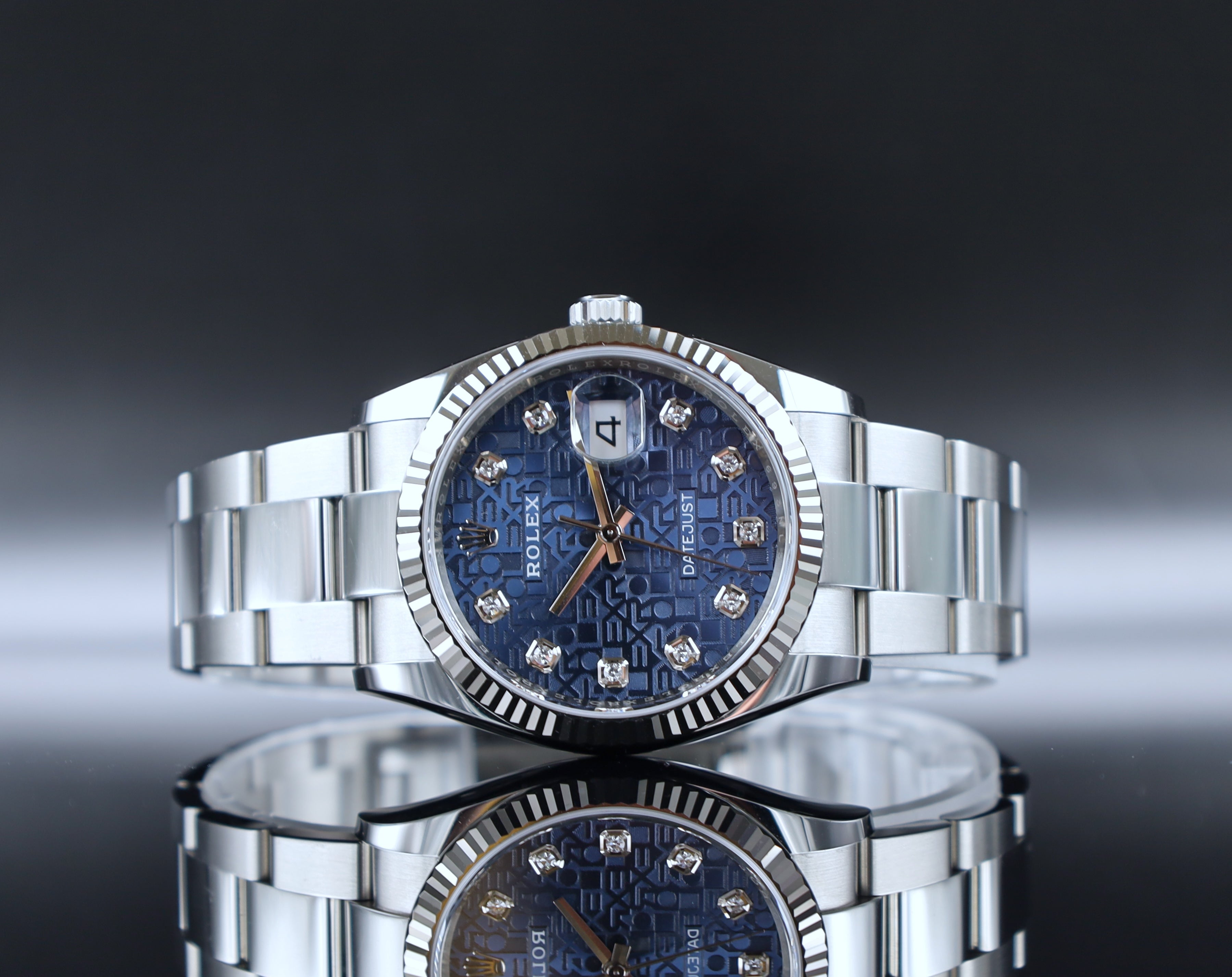 Rolex Datejust 36 Blau Diamant Jubiläum "Rolex" Zifferblatt - 2020 - Oyster - 126234