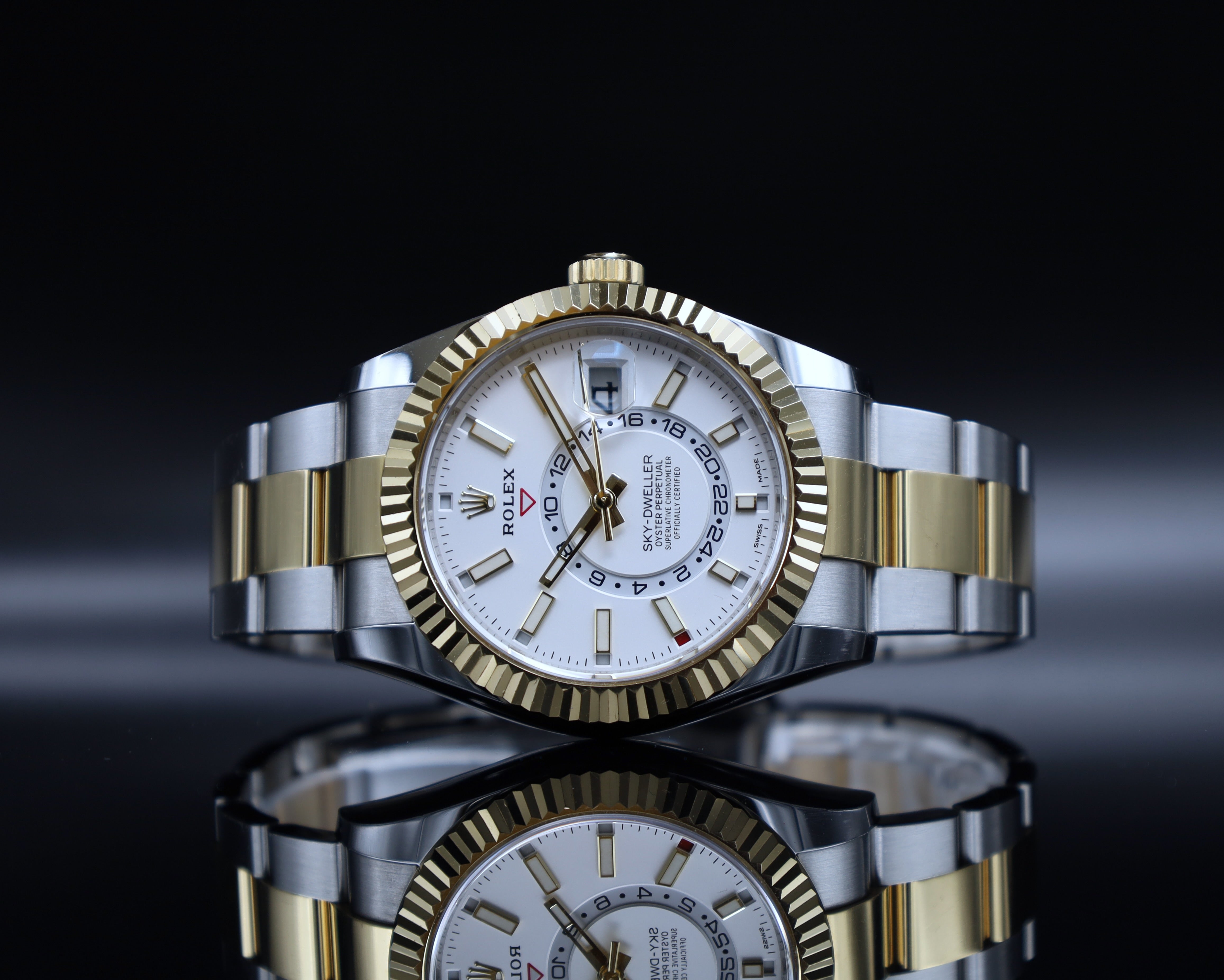 Rolex Sky-Dweller Weiß - 2021 - Fullset - Stahl/Gold - 326933