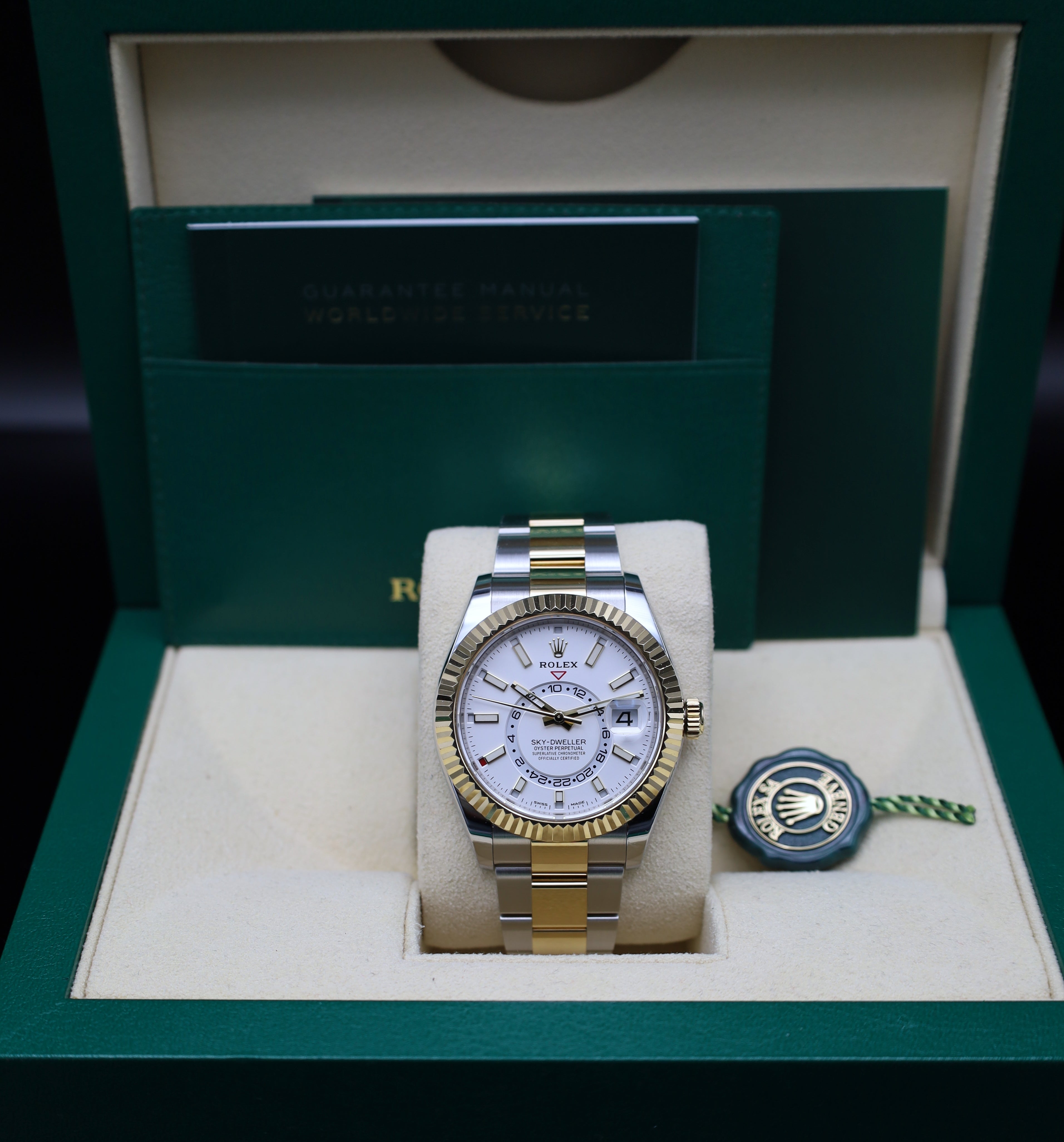 Rolex Sky-Dweller Weiß - 2021 - Fullset - Stahl/Gold - 326933