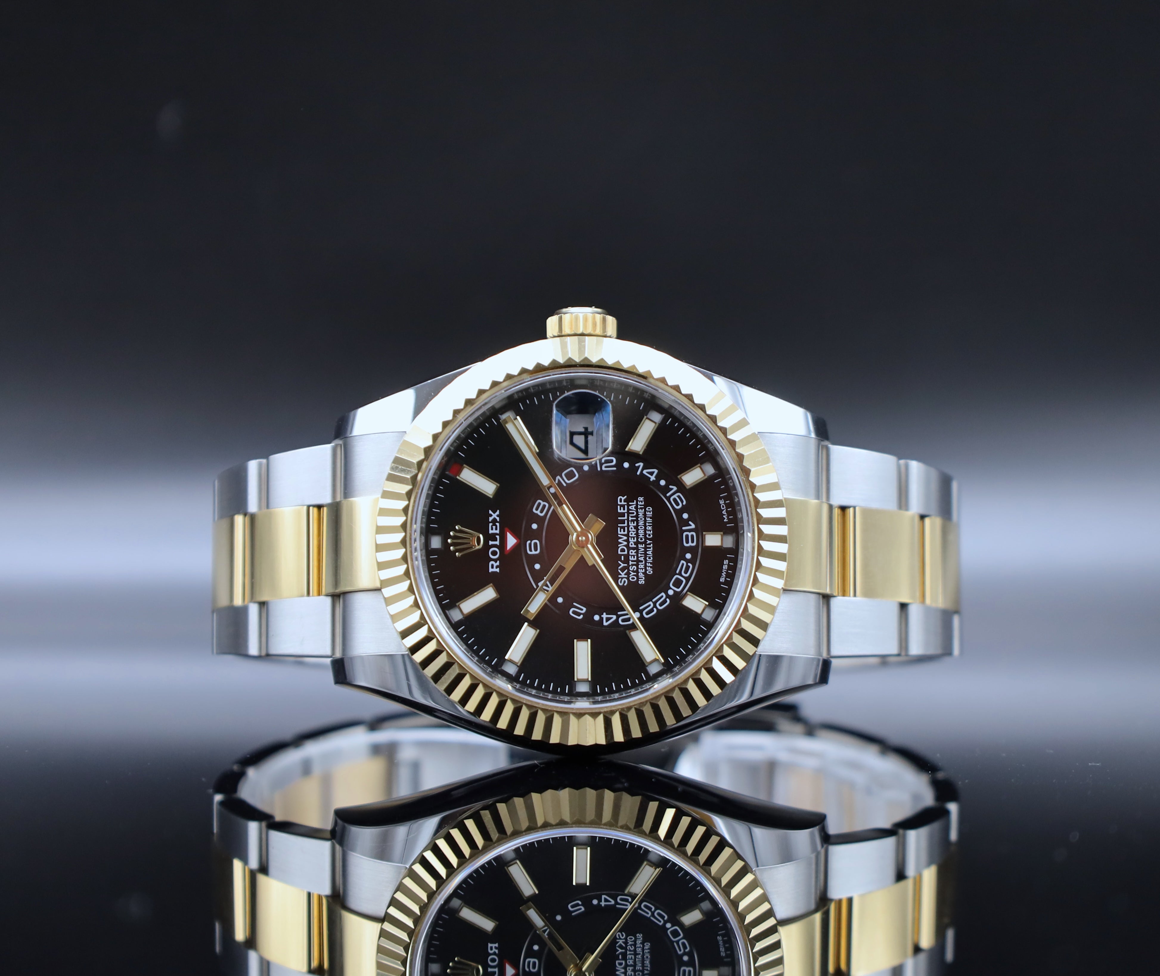 Rolex Sky-Dweller Schwarz - 2020 - LC100 - Fullset - Stahl/Gold - 326933