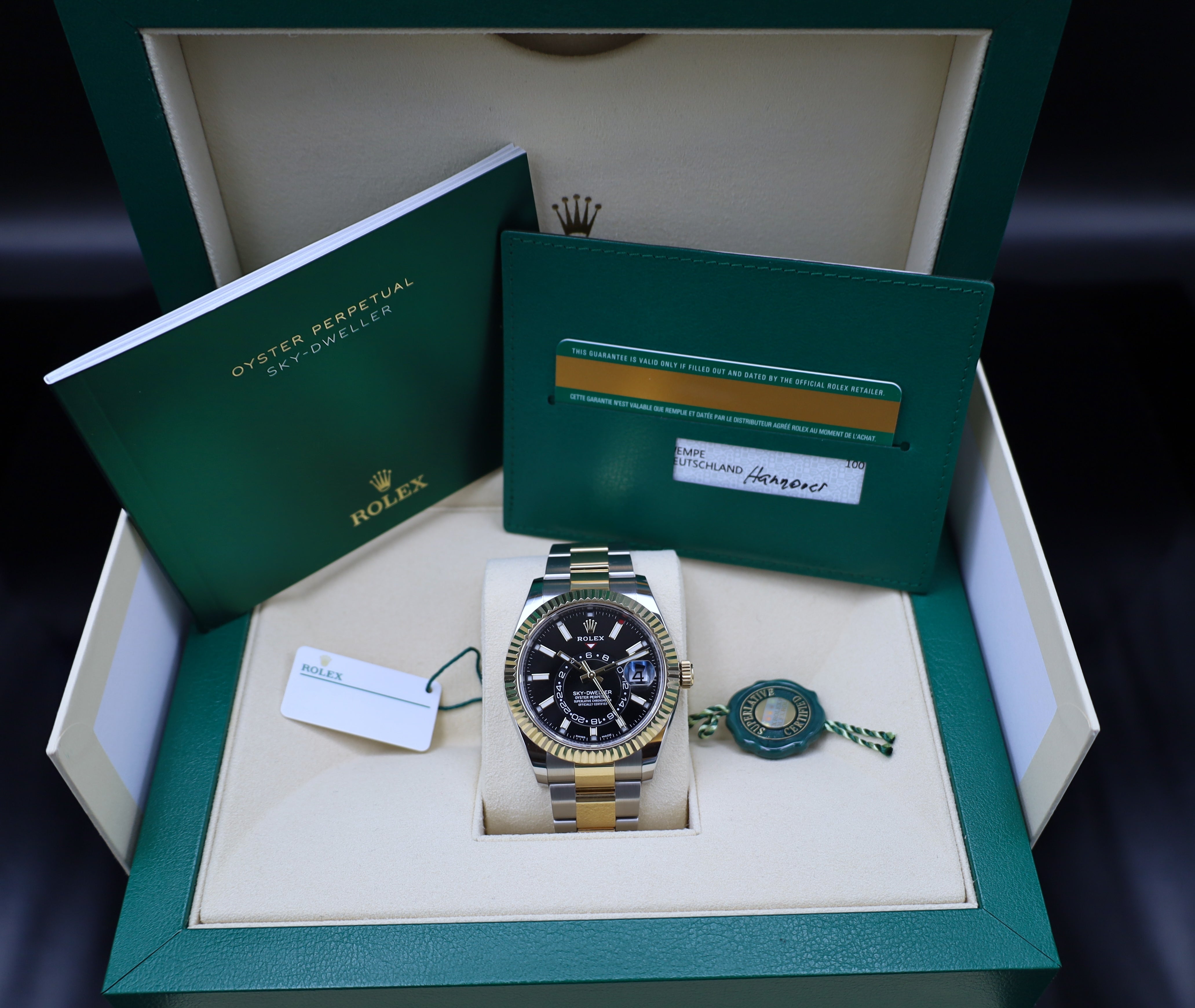 Rolex Sky-Dweller Schwarz - 2020 - LC100 - Fullset - Stahl/Gold - 326933