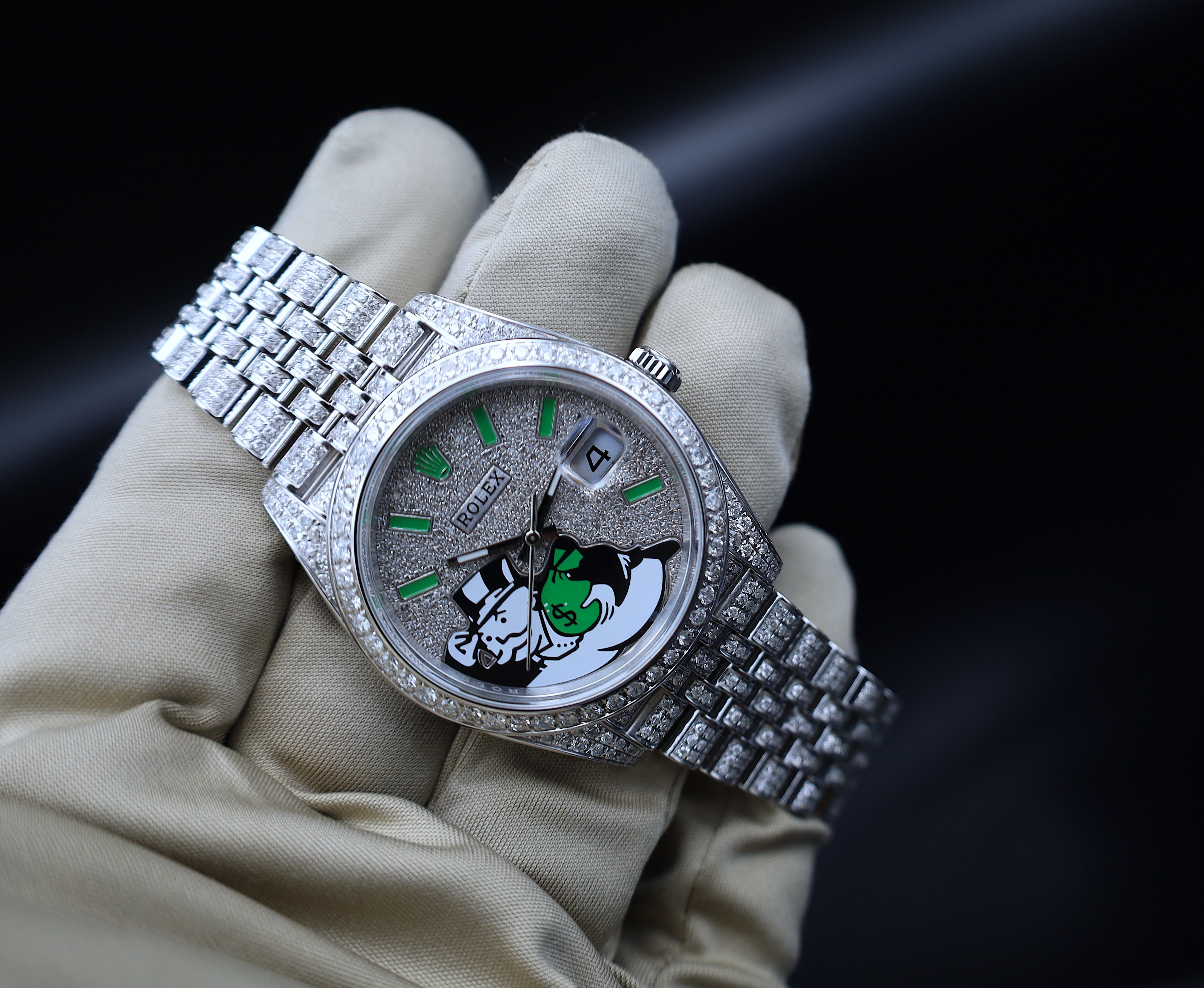 Rolex Datejust 41 Monopoly Iced Out - 2024 - Neuwertig - Fullset - Jubileeband