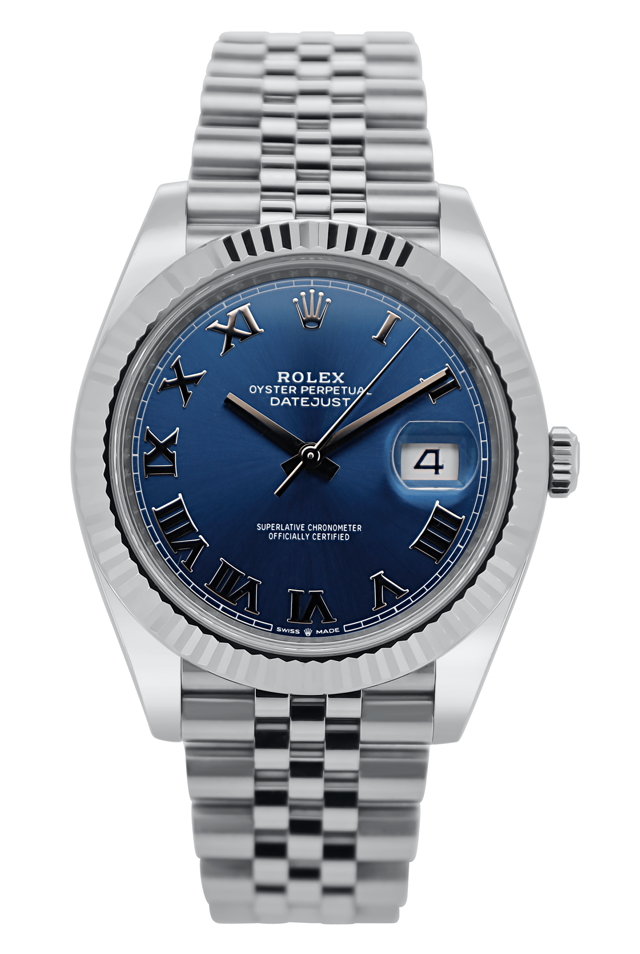 Rolex Datejust 41 Azzuro / Azure - Roman Dial - 2023 - Fullset - Jubileeband