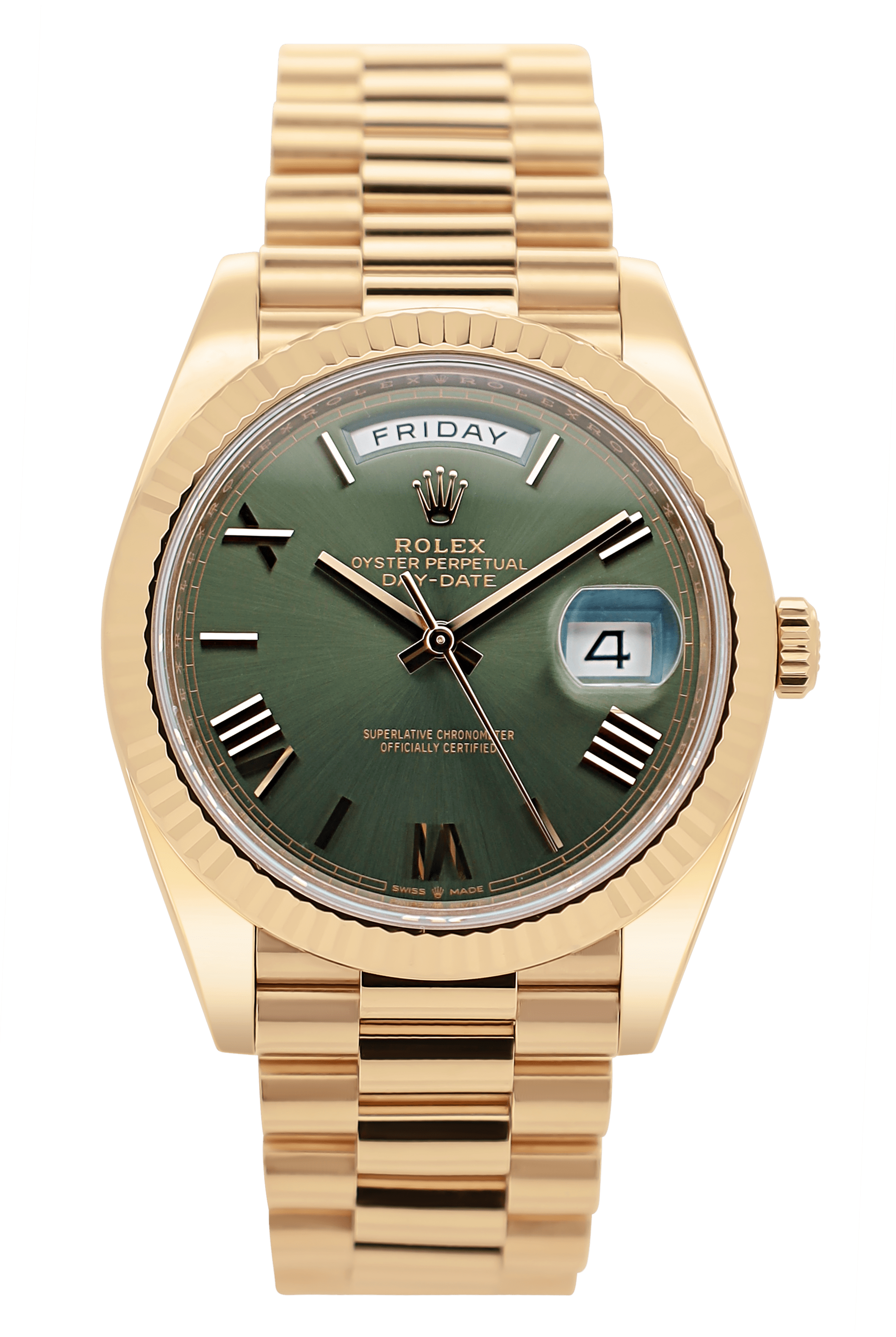 Rolex Day Date Olivé Rosegold - LC100 - 2019 - Fullset - 228235