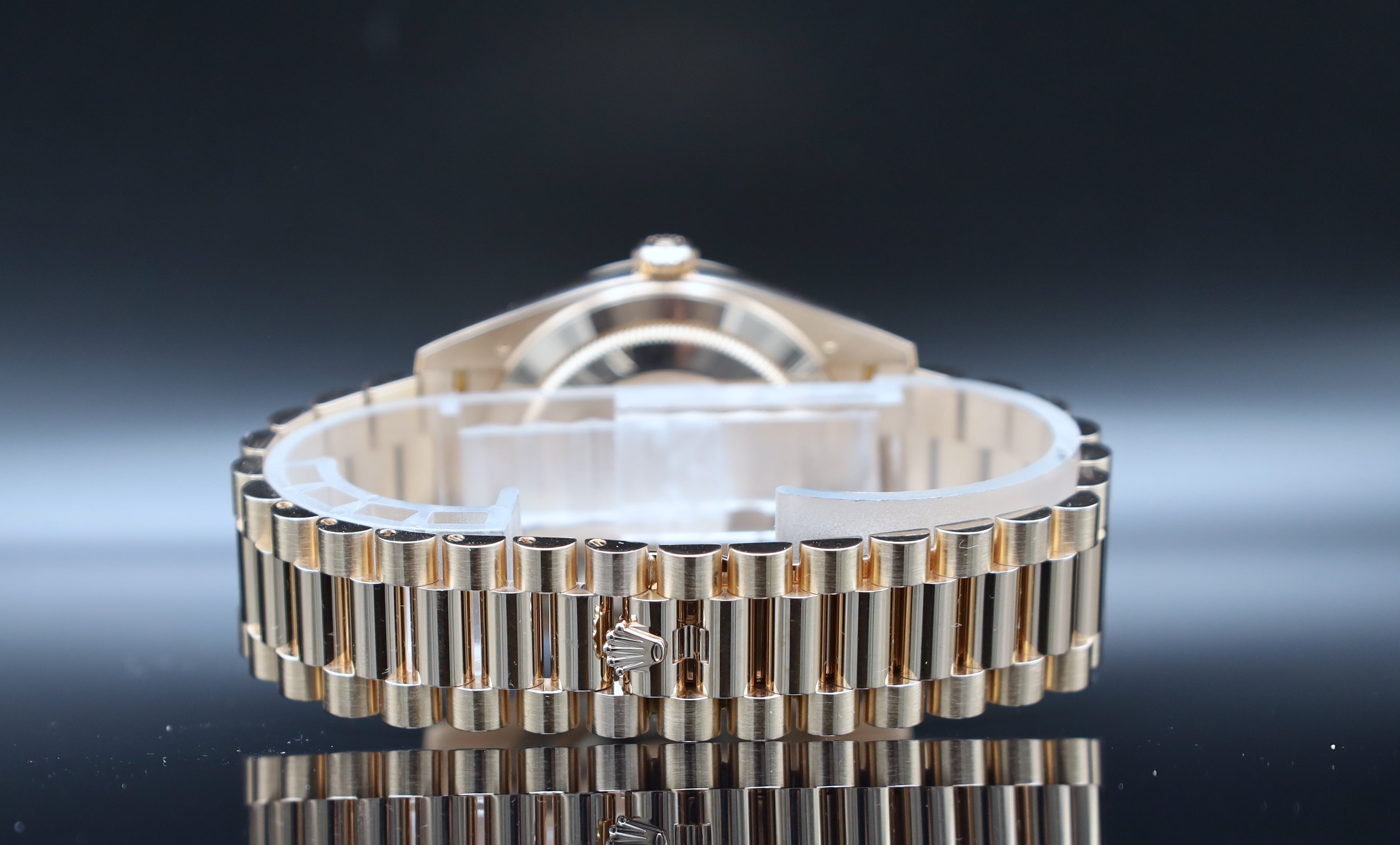 Rolex Day Date Olivé Rosegold - LC100 - 2019 - Fullset - 228235