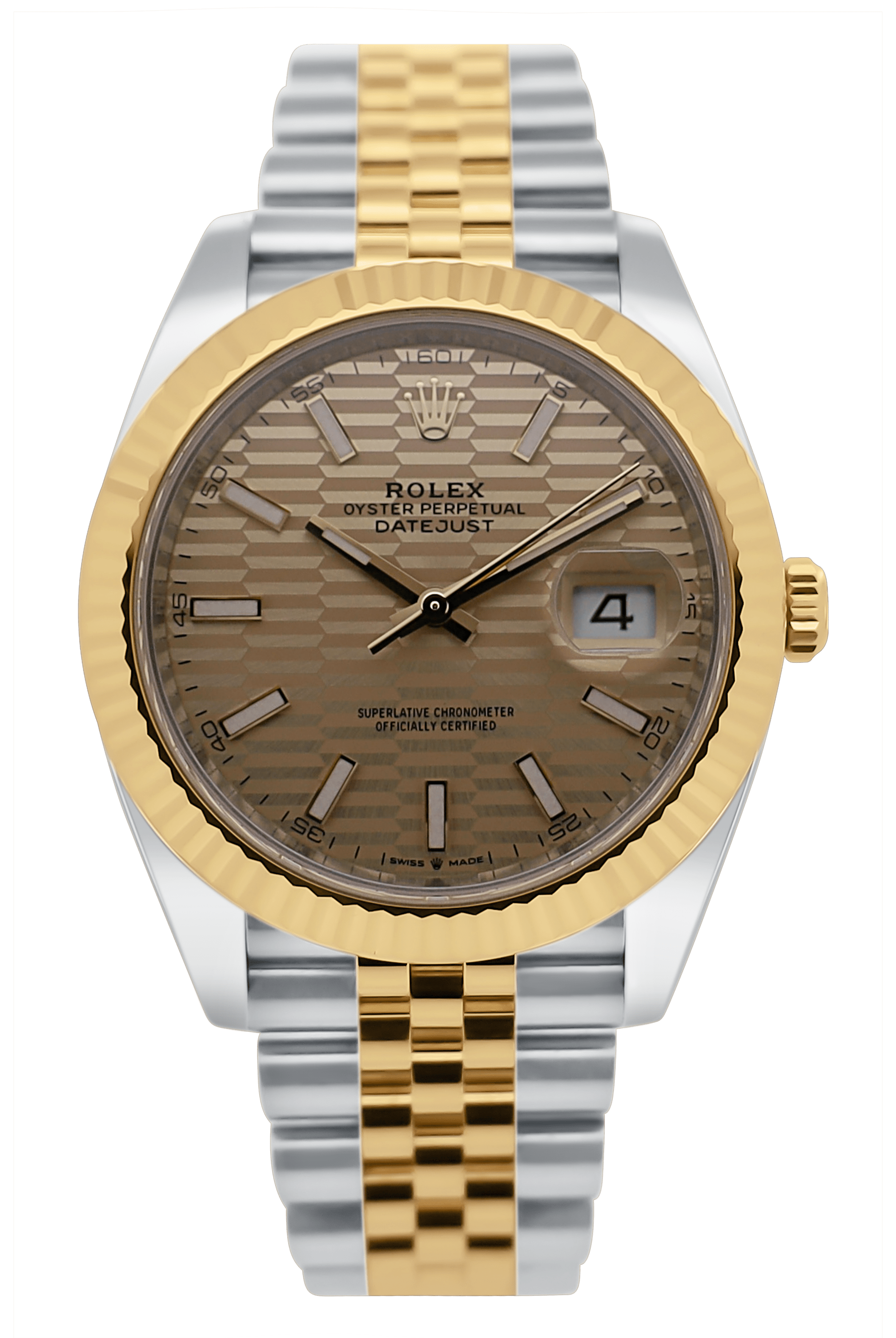 Rolex Datejust 41 Champagner Motif - 126333 - Jubileeband- Stahl/Gold - 2023 - Fullset