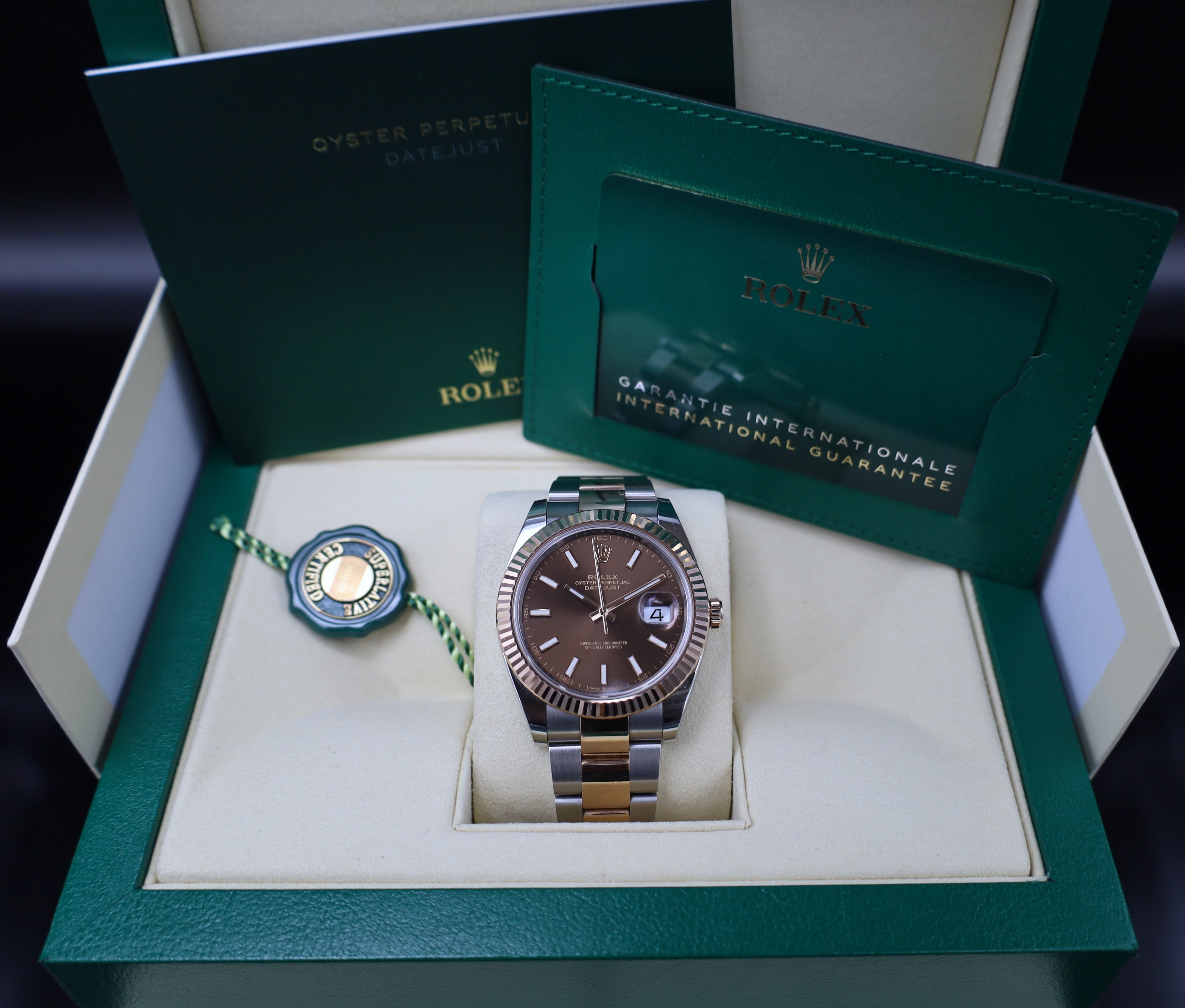 Rolex Datejust 41 Chocolate - Fullset - Oysterband - 126331