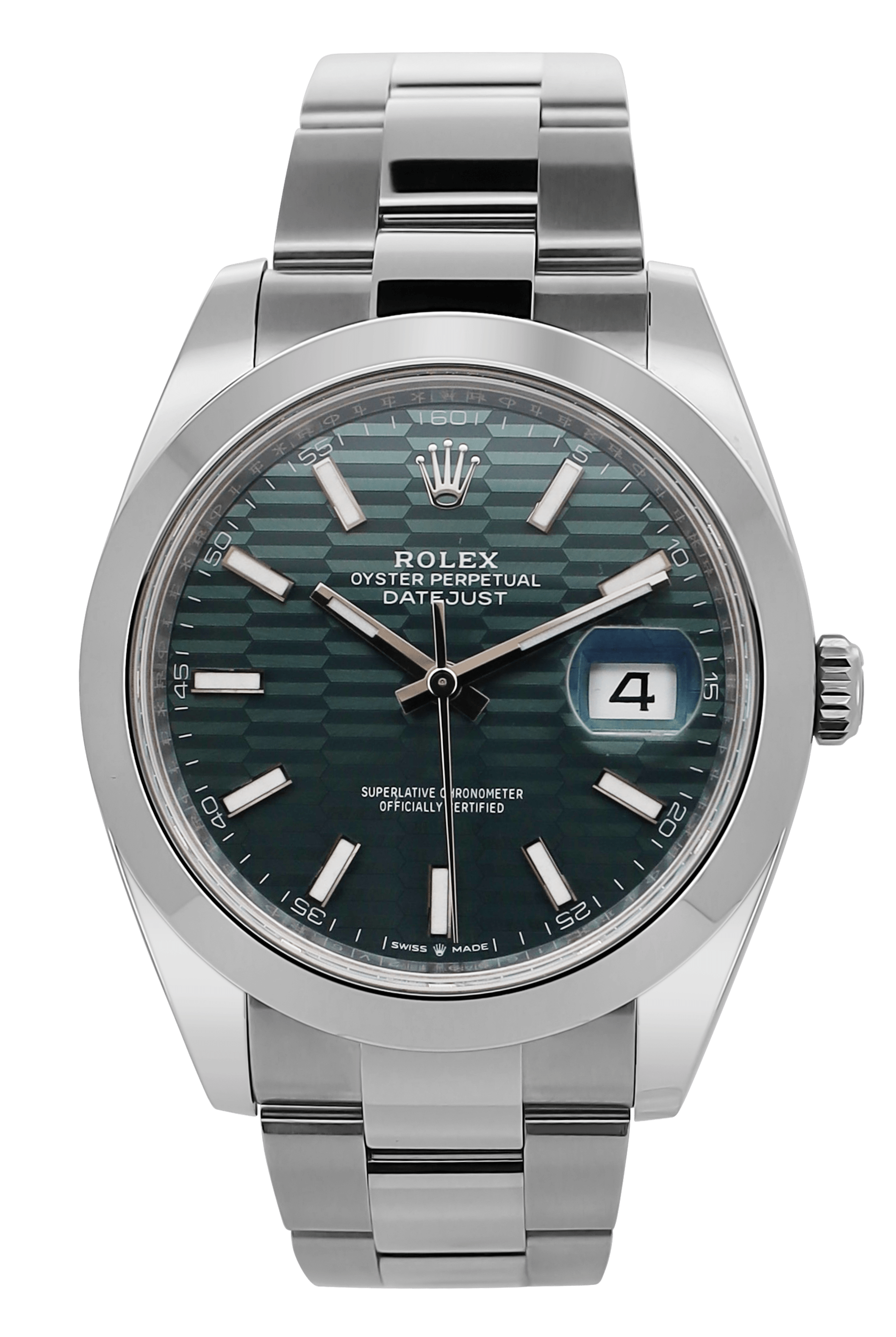 Rolex Datejust 41 Grün Motif - 12/2022 - Neuwertig - Fullset - Oyster - 126300
