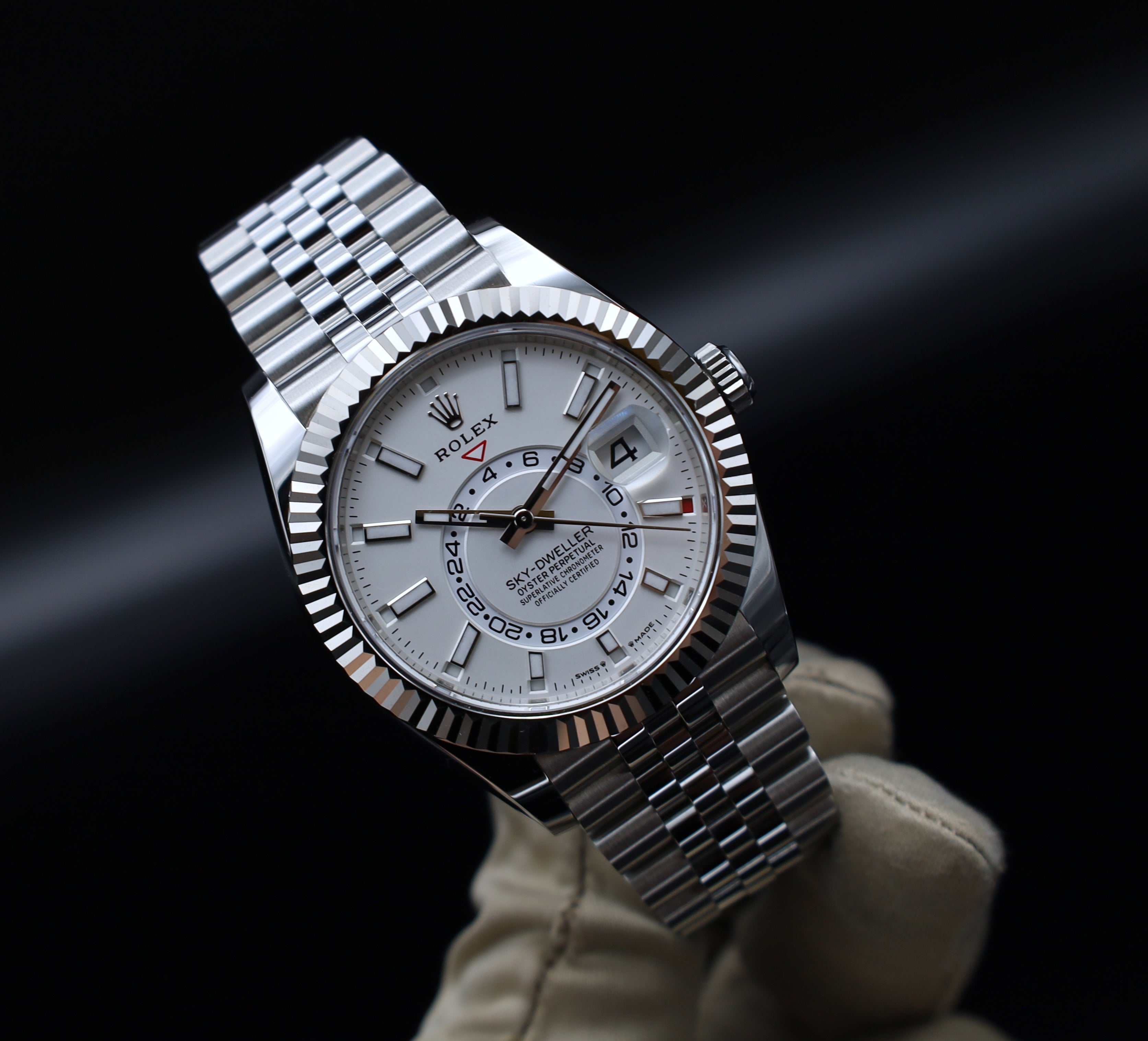 Rolex Sky-Dweller Weiß/ Silber - LC100 - 2024 - 336934 - Fullset - Jubilee