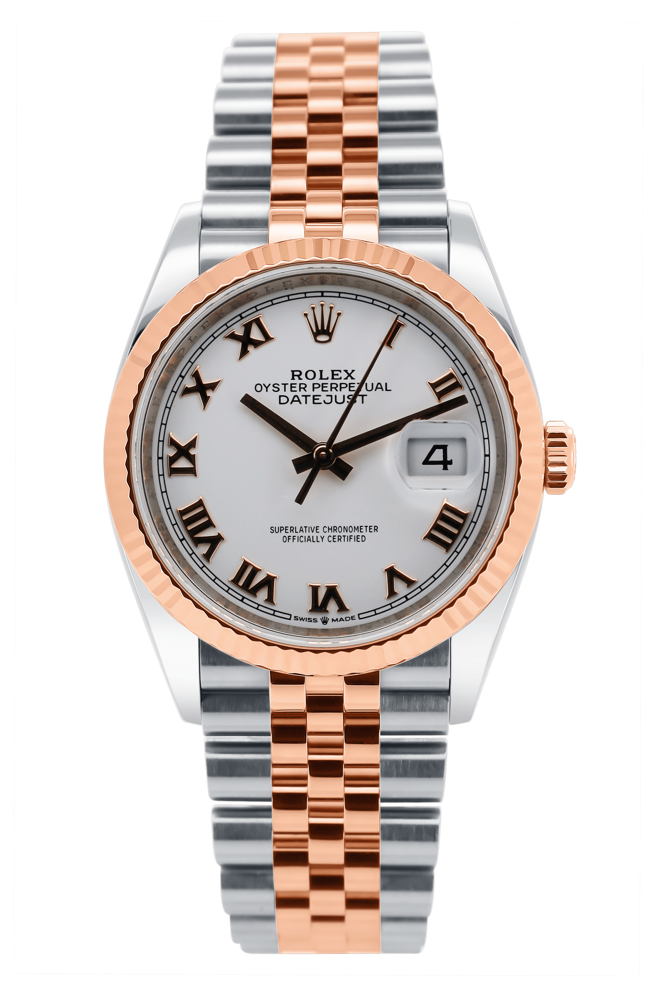 Rolex Datejust 36 römisch weißes Zifferblatt - Stahl/ Roségold - Jubilee - 126231 - 12/2021