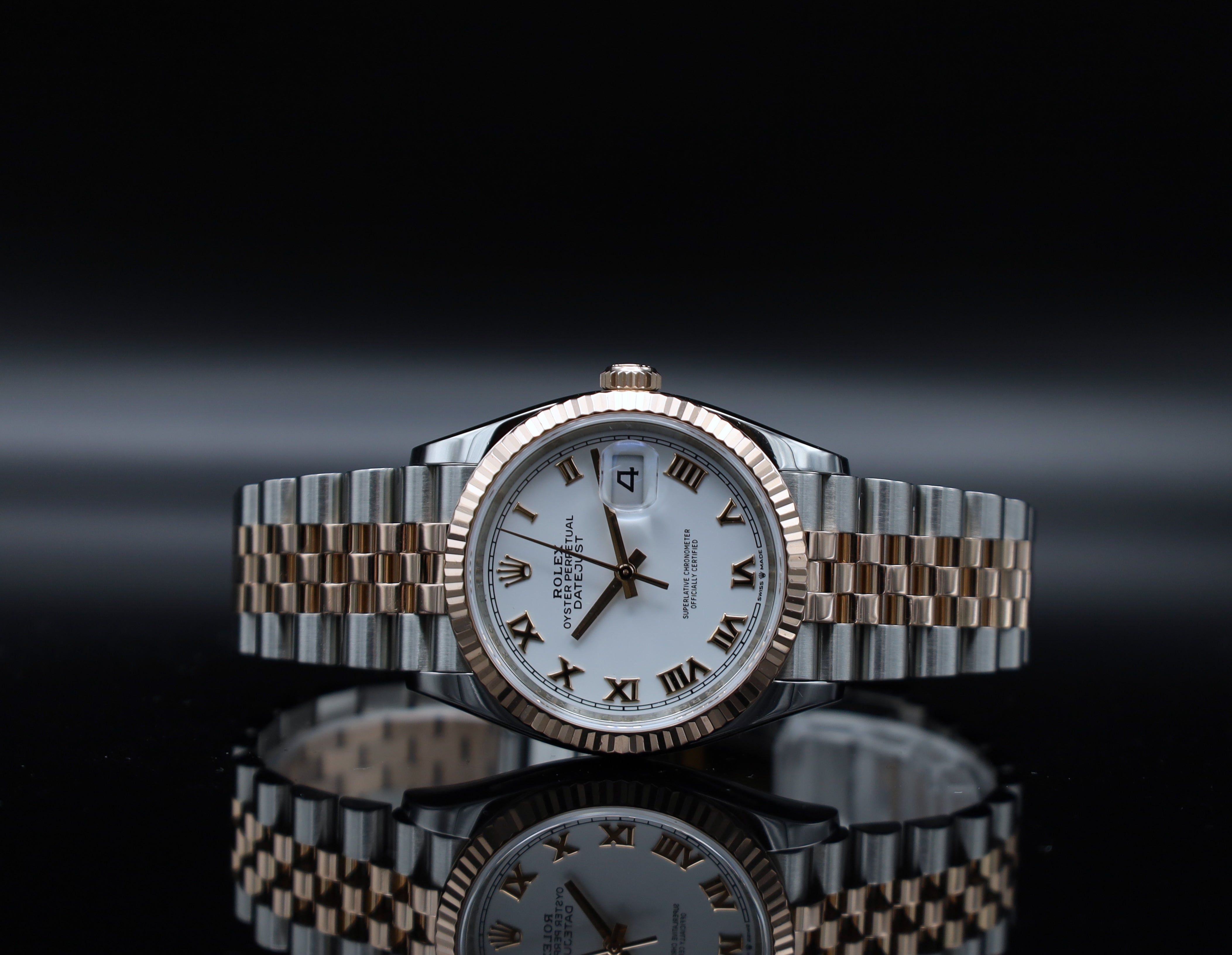 Rolex Datejust 36 römisch weißes Zifferblatt - Stahl/ Roségold - Jubilee - 126231 - 12/2021