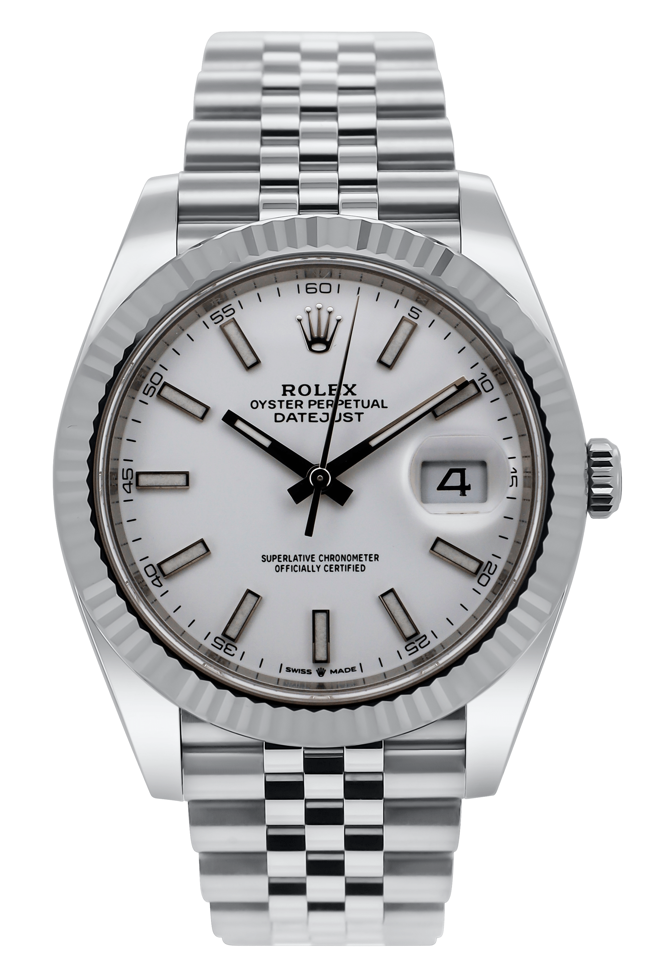 Rolex Datejust 41 weißes Zifferblatt - 08/2022 - Fullset - Jubileeband - 126334