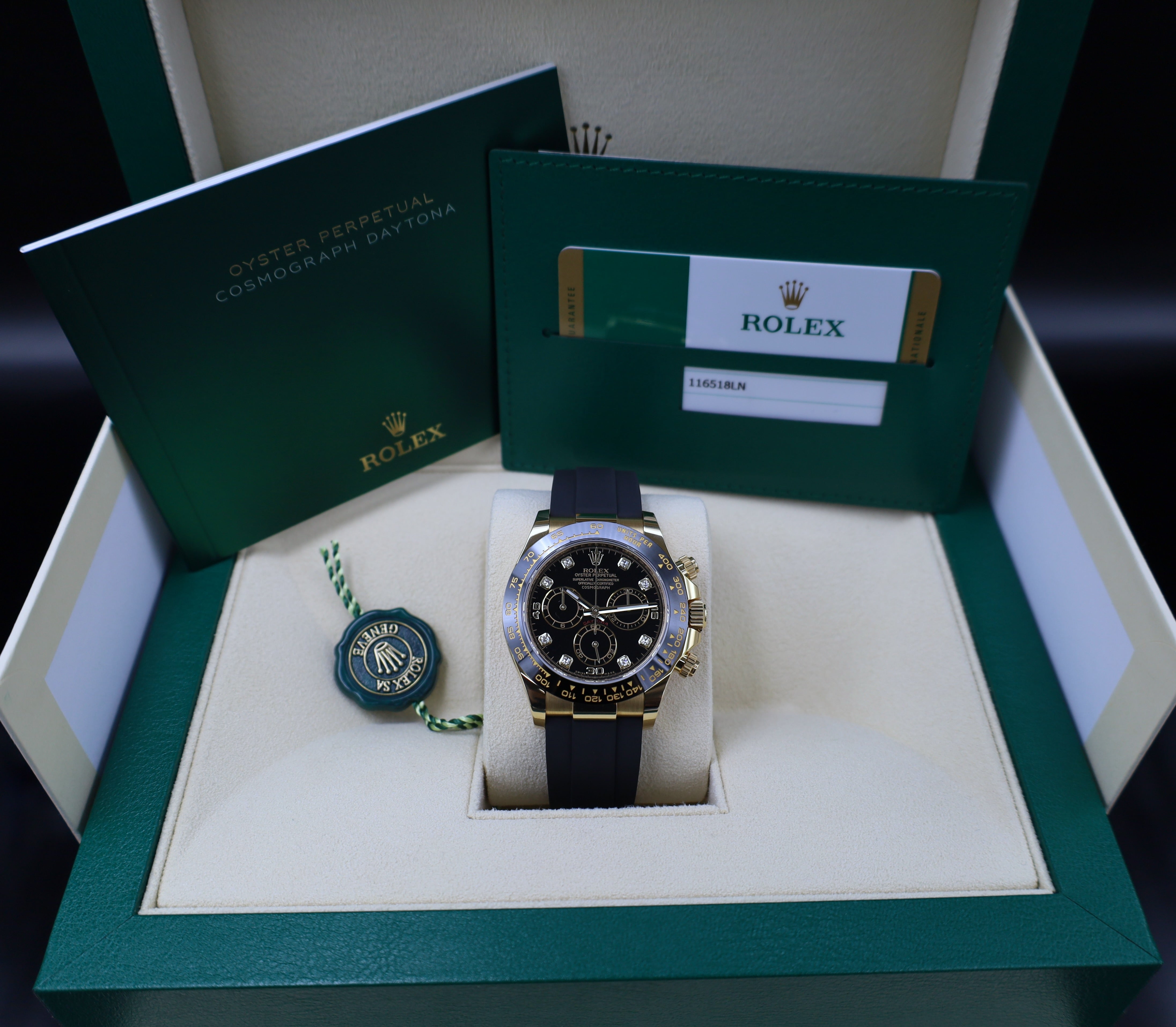 Rolex Daytona Oysterflex Gelbgold Diamant Zifferblatt - 2018 - 116518LN - Fullset