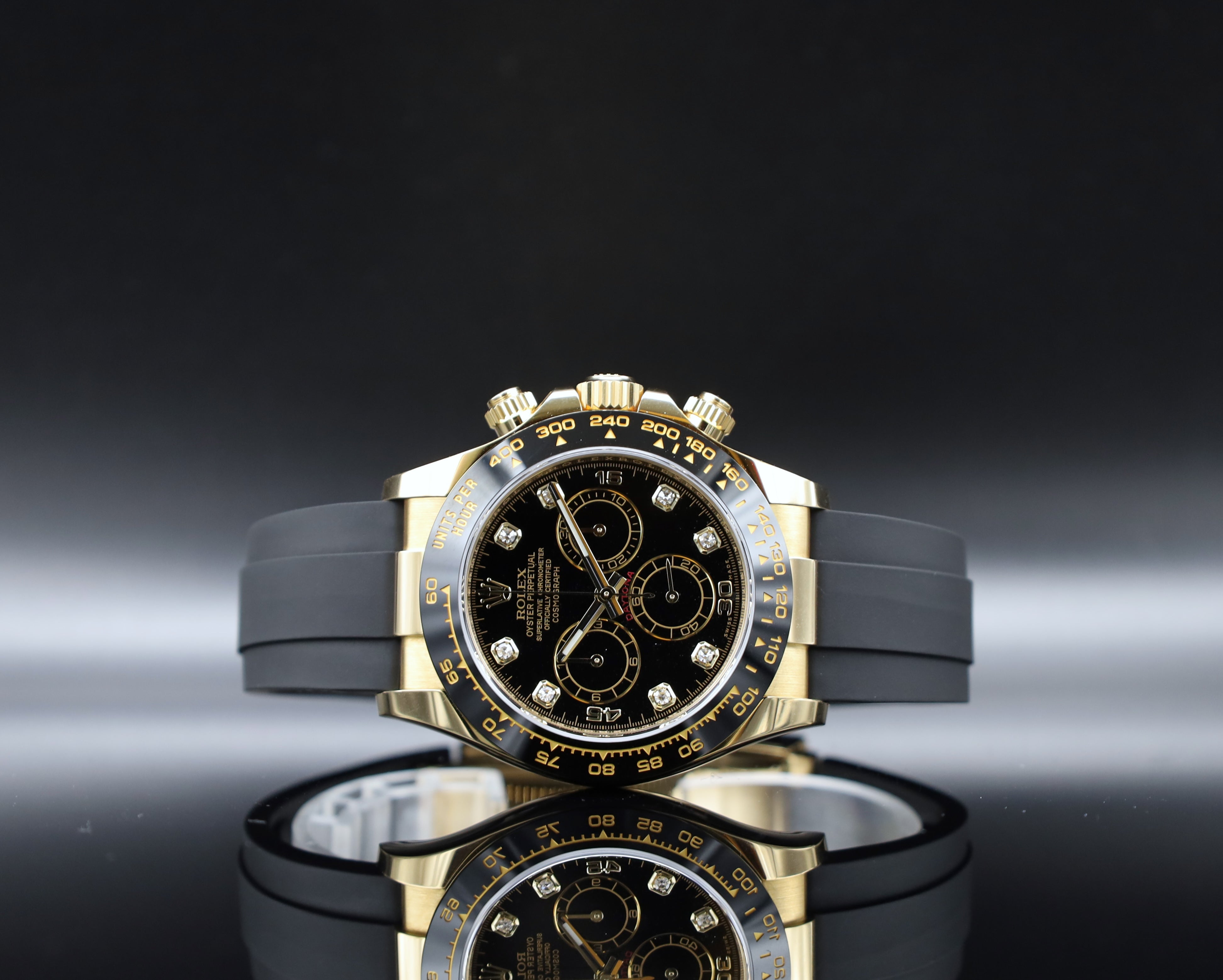 Rolex Daytona Oysterflex Gelbgold Diamant Zifferblatt - 2018 - 116518LN - Fullset