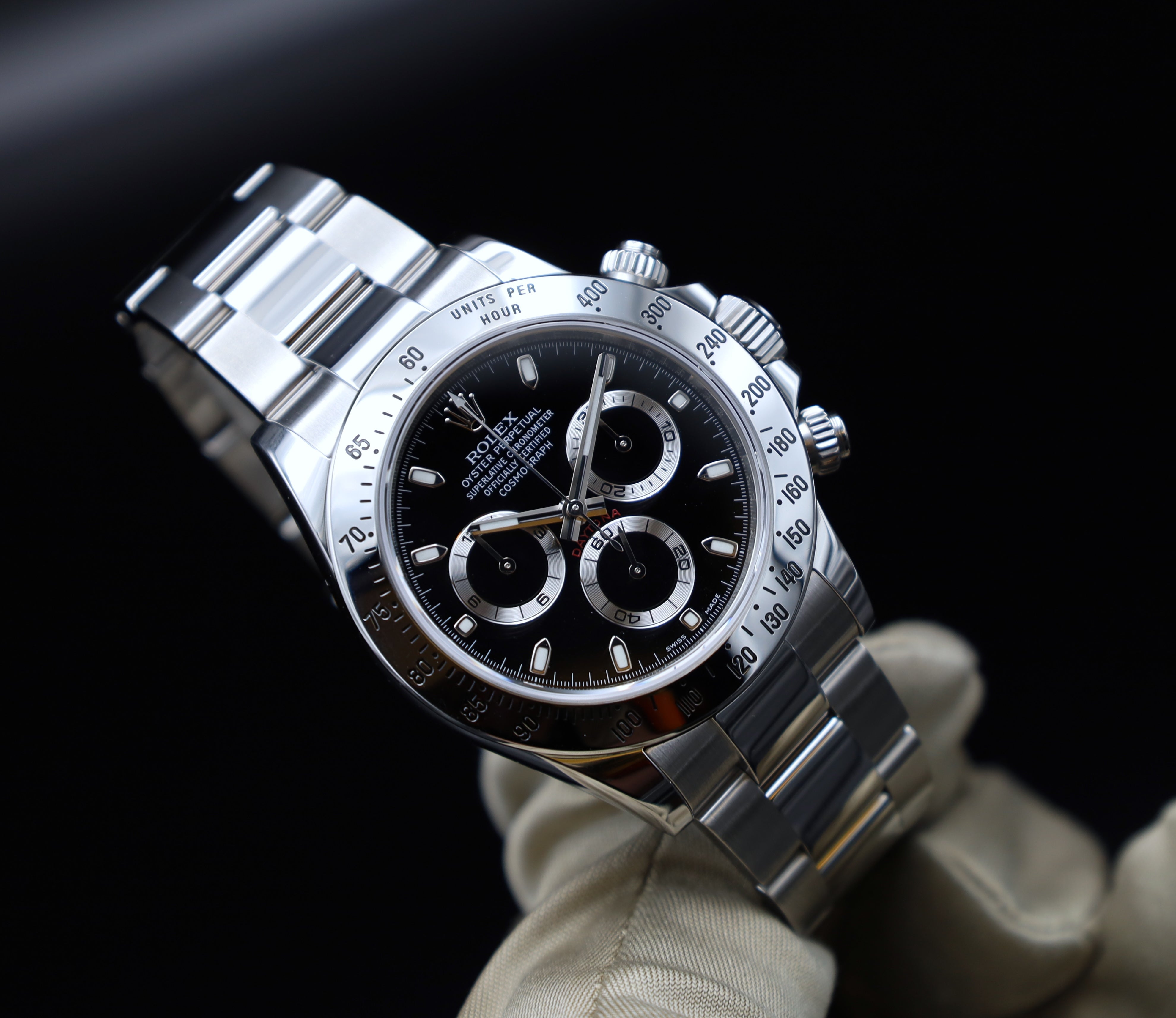 Rolex Daytona Cosmograph Schwarzes Zifferblatt - 116520 - LC EU - Full Set