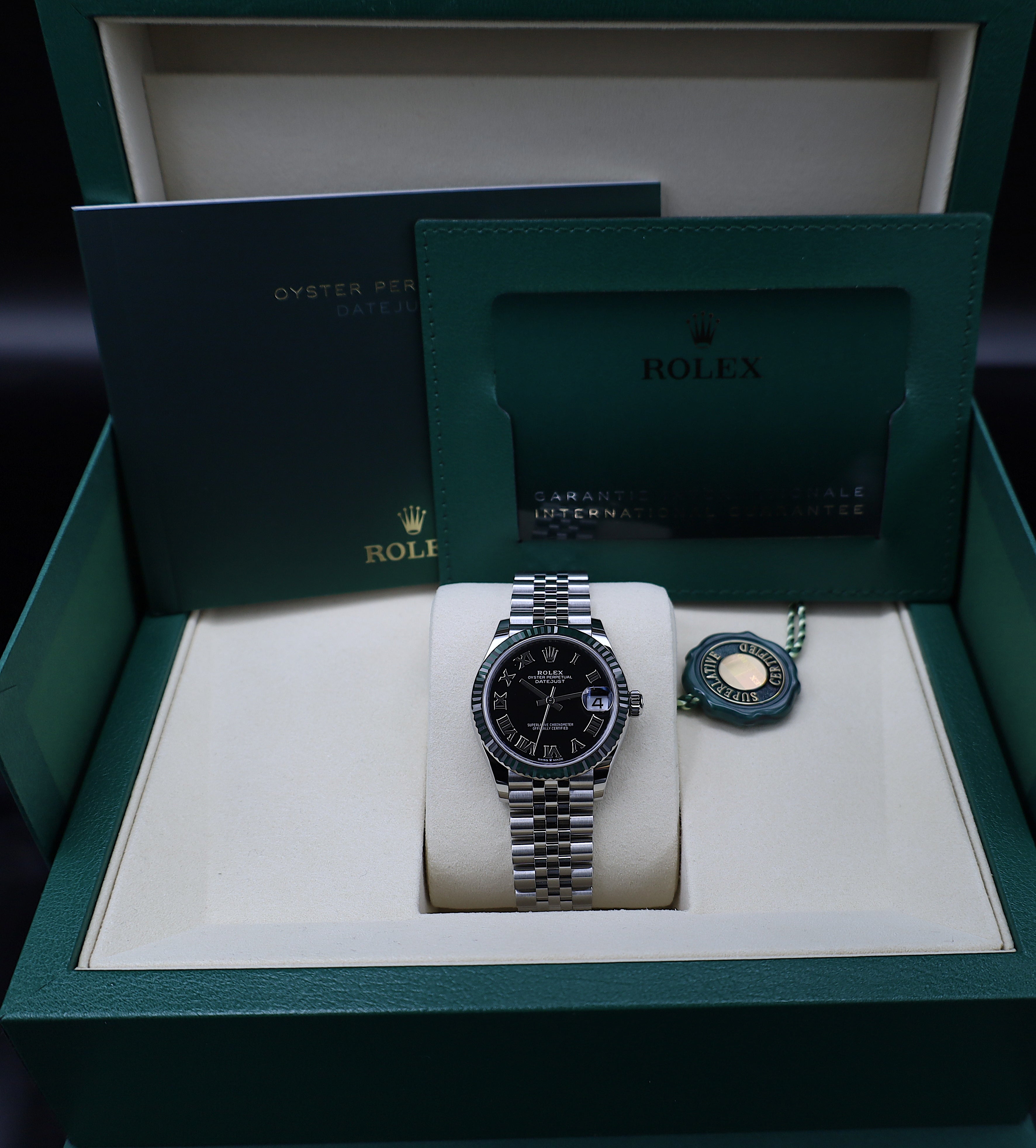 Rolex Datejust 31 Schwarz Zifferblatt - 2026 - LC100 - 278274 - Fullset - Jubilee