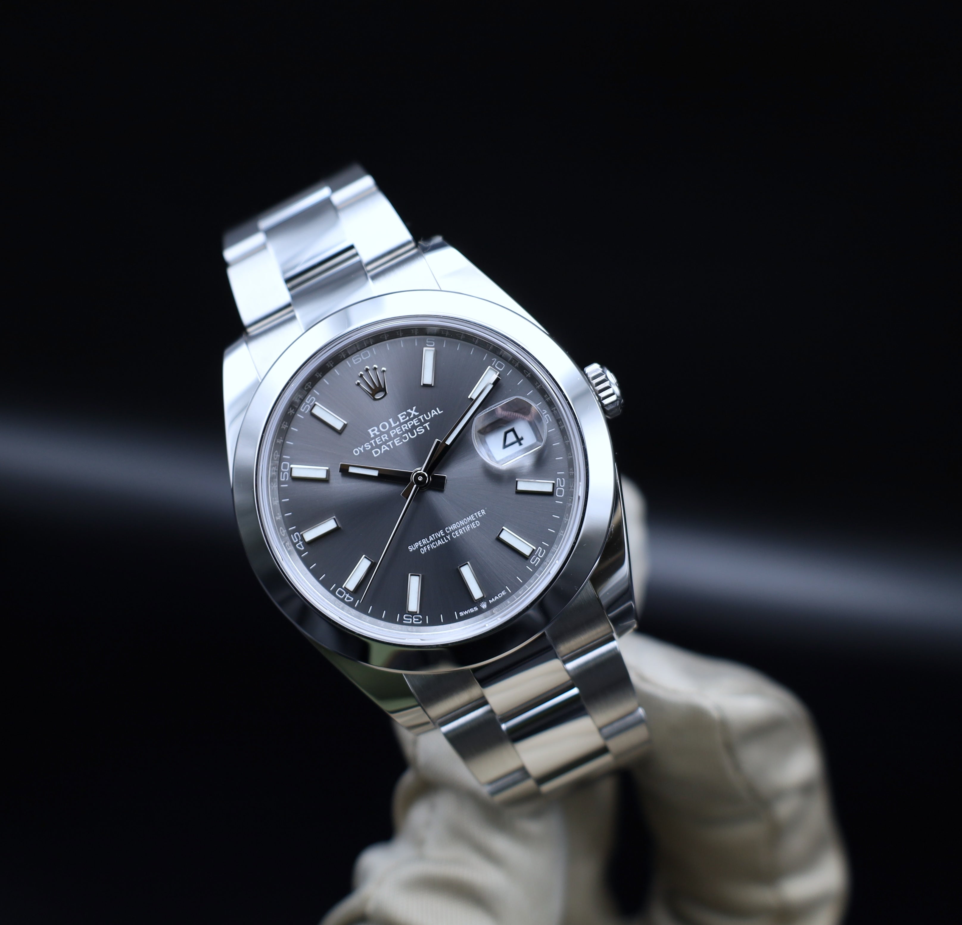 Rolex Datejust 41 Rhodium Oyster - 2026 - LC100 - Fullset - 126300