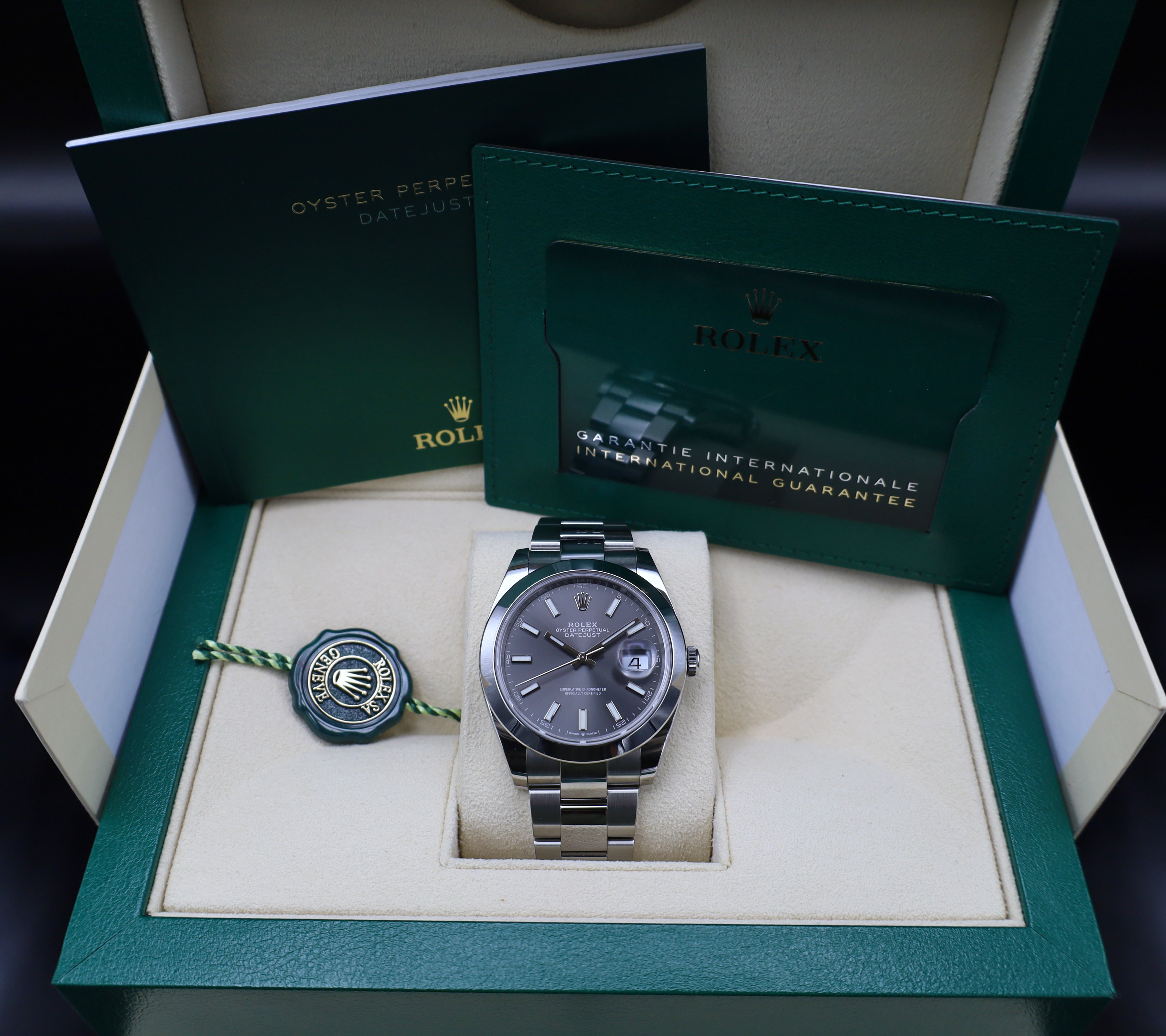 Rolex Datejust 41 Rhodium Oyster - 2026 - LC100 - Fullset - 126300