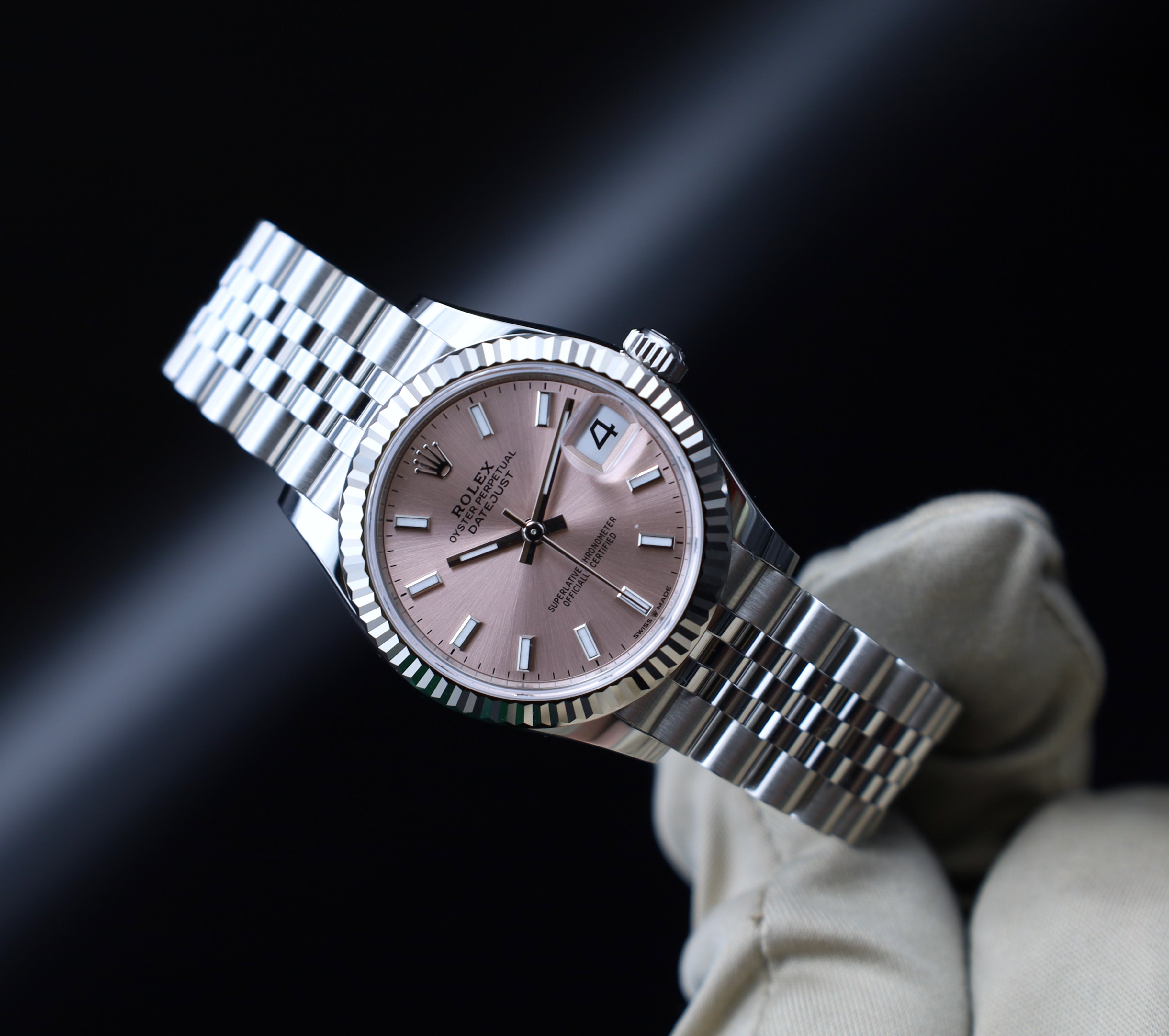 Rolex Datejust 31 Pinkes Zifferblatt - 2025 - Neuwertig - Fullset - Jubilee - 278274