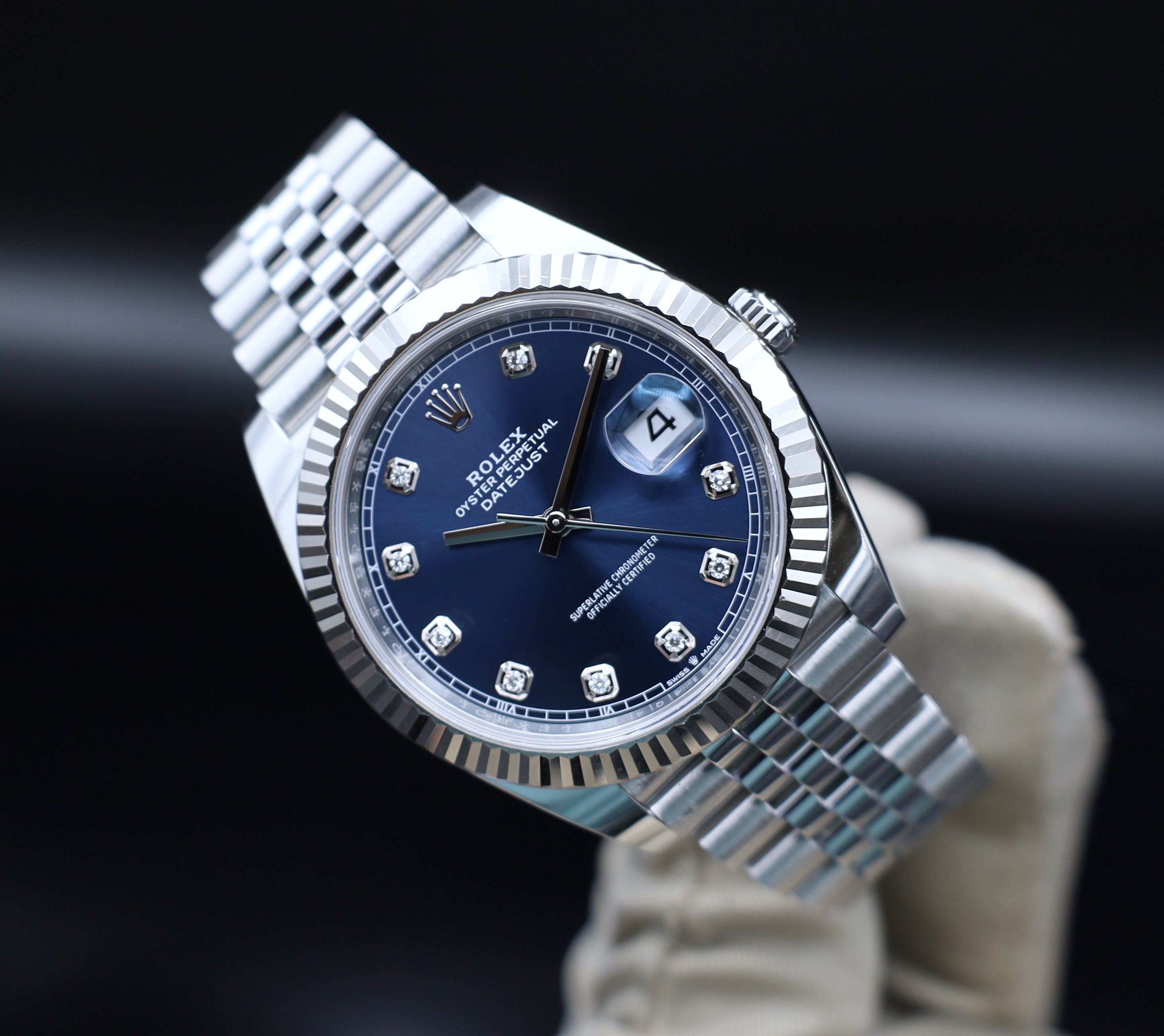 Rolex Datejust 41 Blau Diamant - 2023 - Fullset - Jubileeband - 126334
