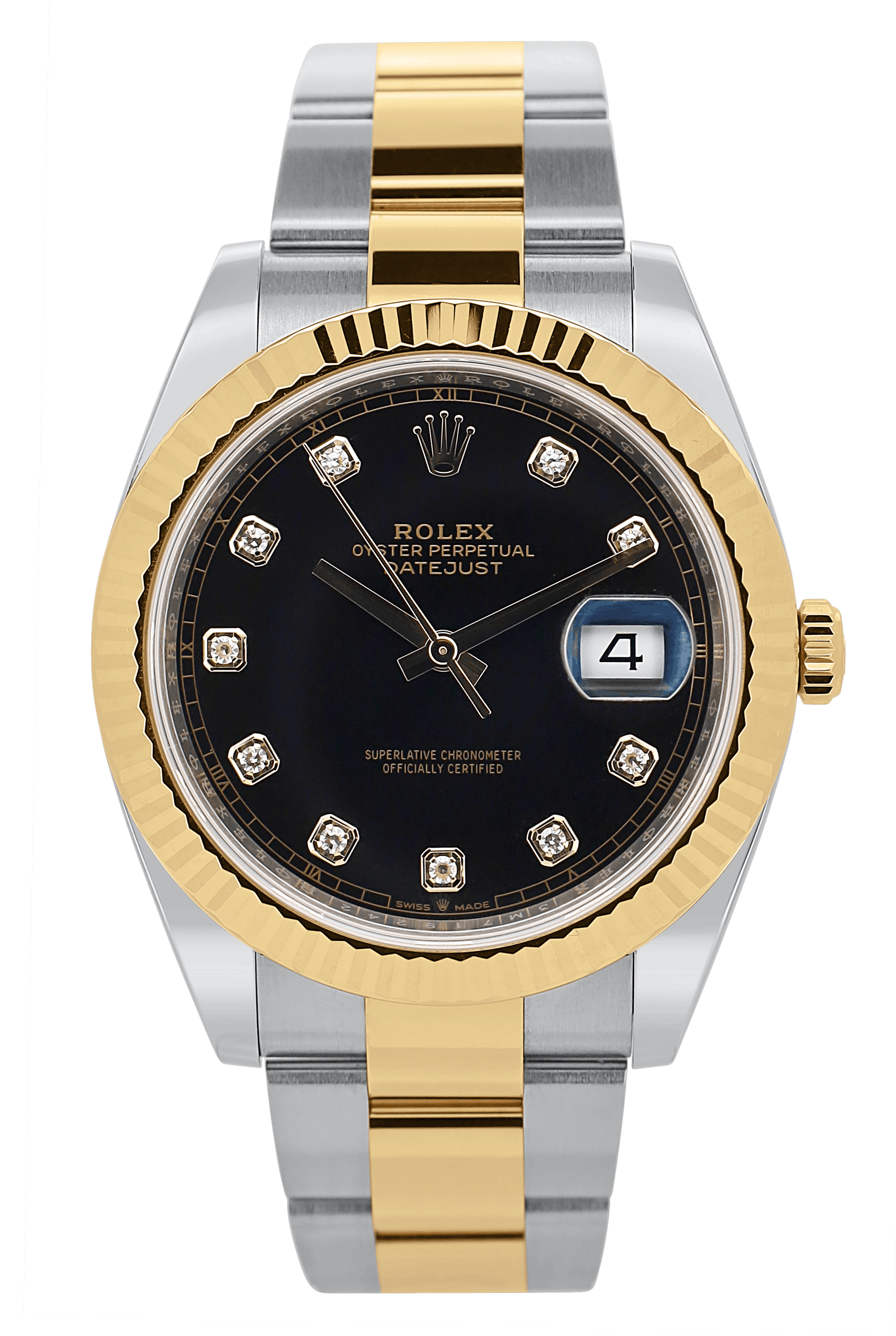 Rolex Datejust Diamant Zifferblatt Schwarz 41 - LC100 -2019 - Stahl/Gold - Oysterband - Fullset