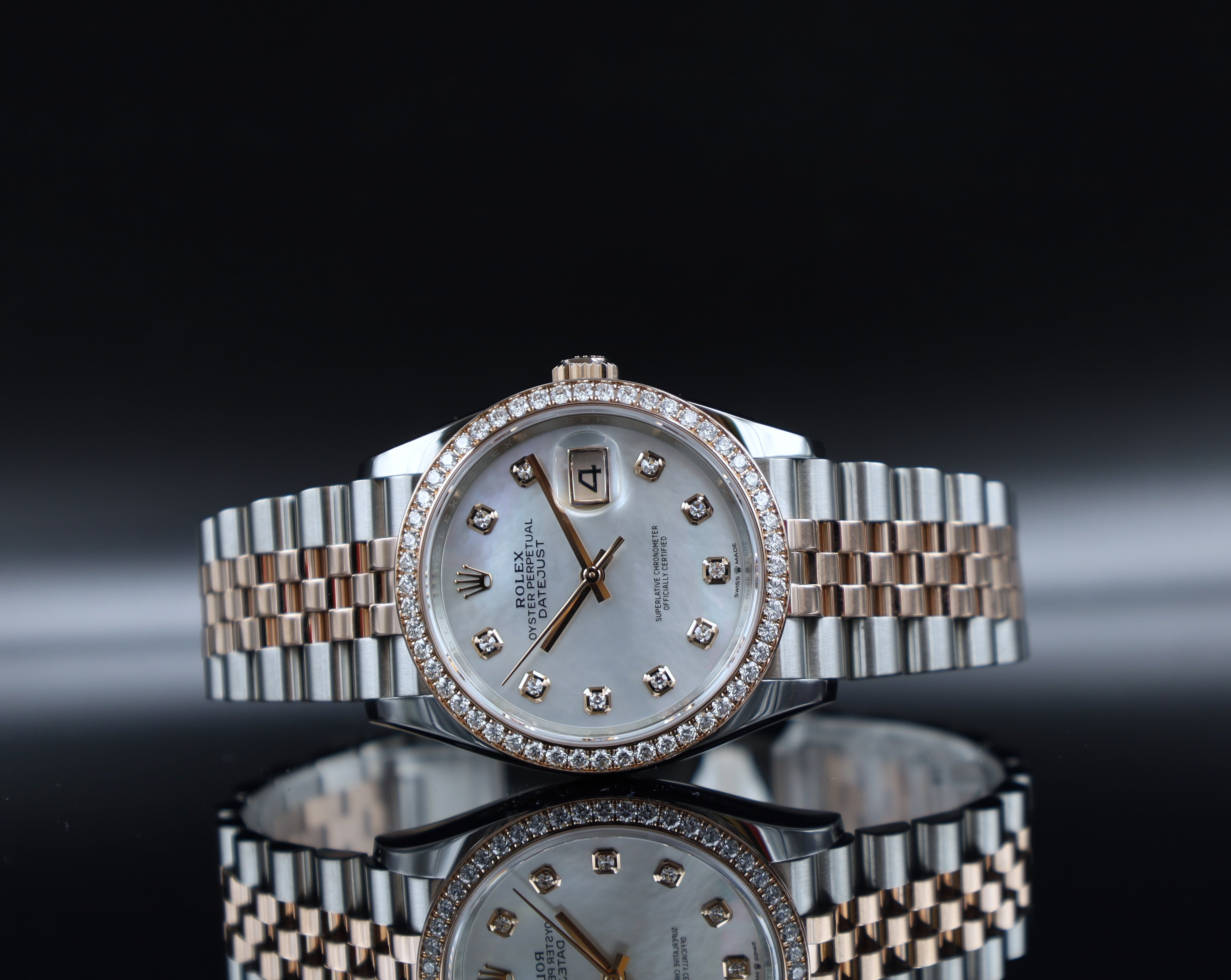Rolex Datejust 36 Perlmutt Diamant Zifferblatt - 126281RBR - Fullset - Jubileeband
