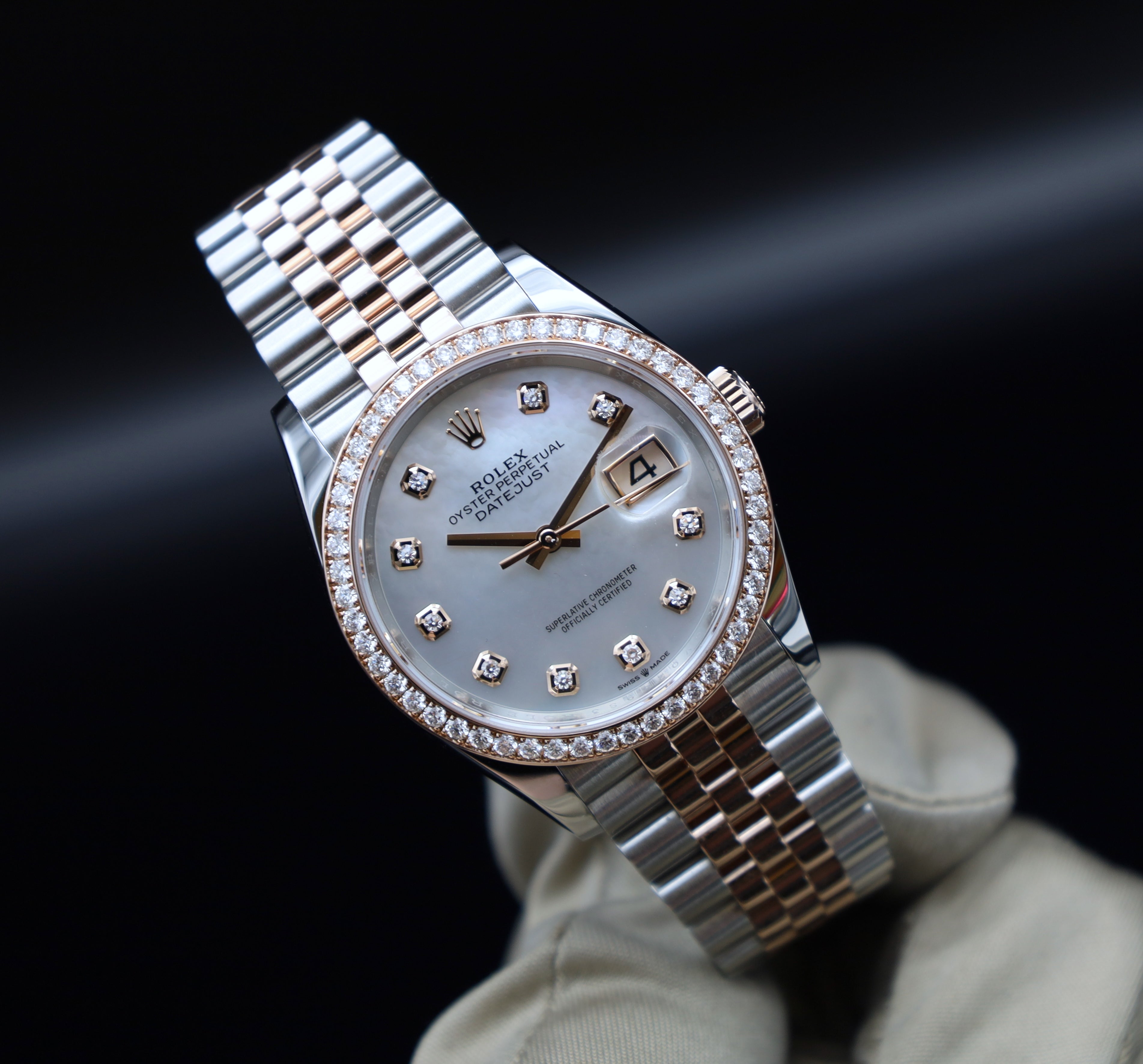 Rolex Datejust 36 Perlmutt Diamant Zifferblatt - 126281RBR - Fullset - Jubileeband