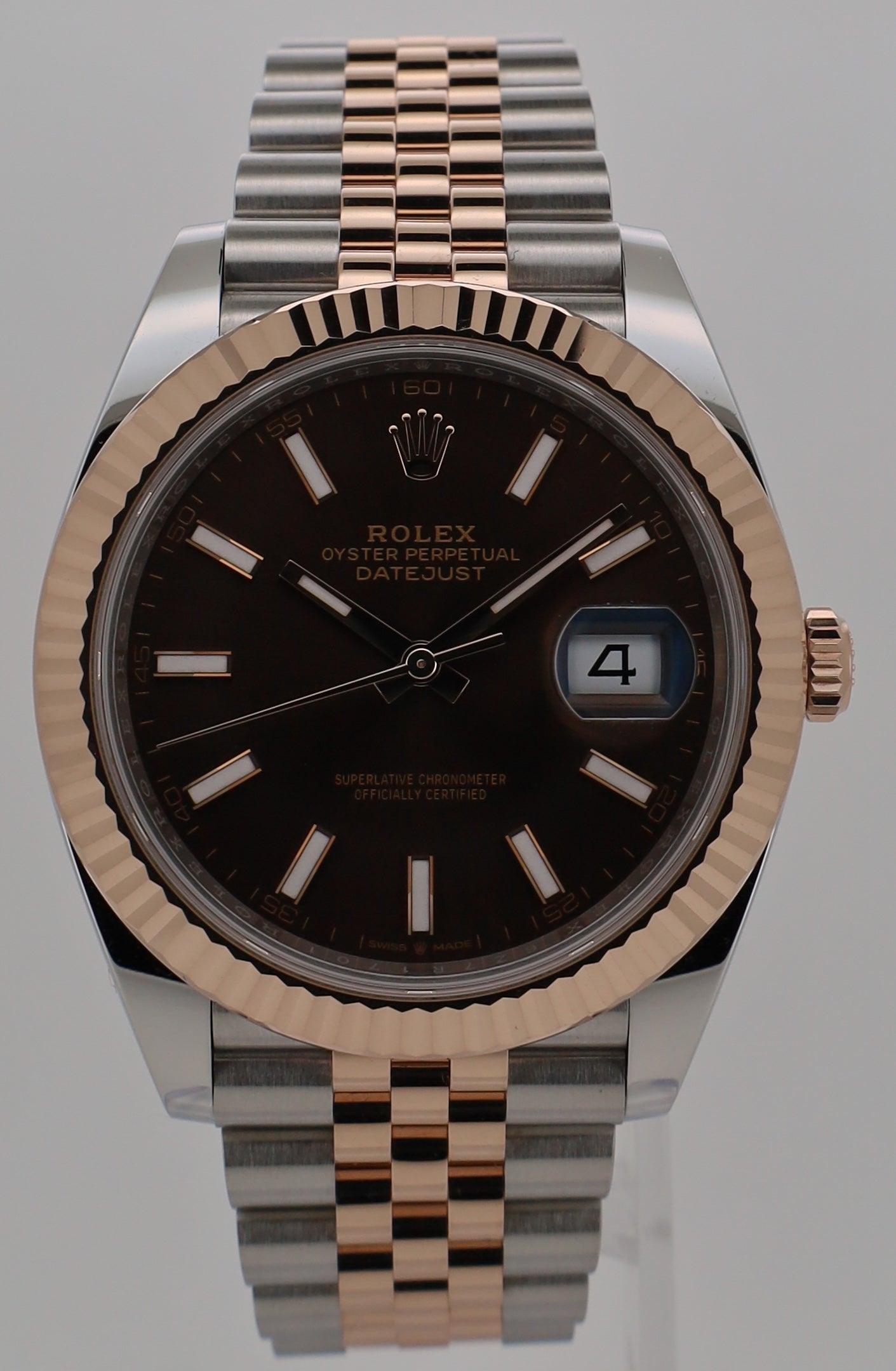 Rolex Datejust 41 Chocolate - 2023 - Stahl/ Roségold - Jubilee - Fullset - 126331