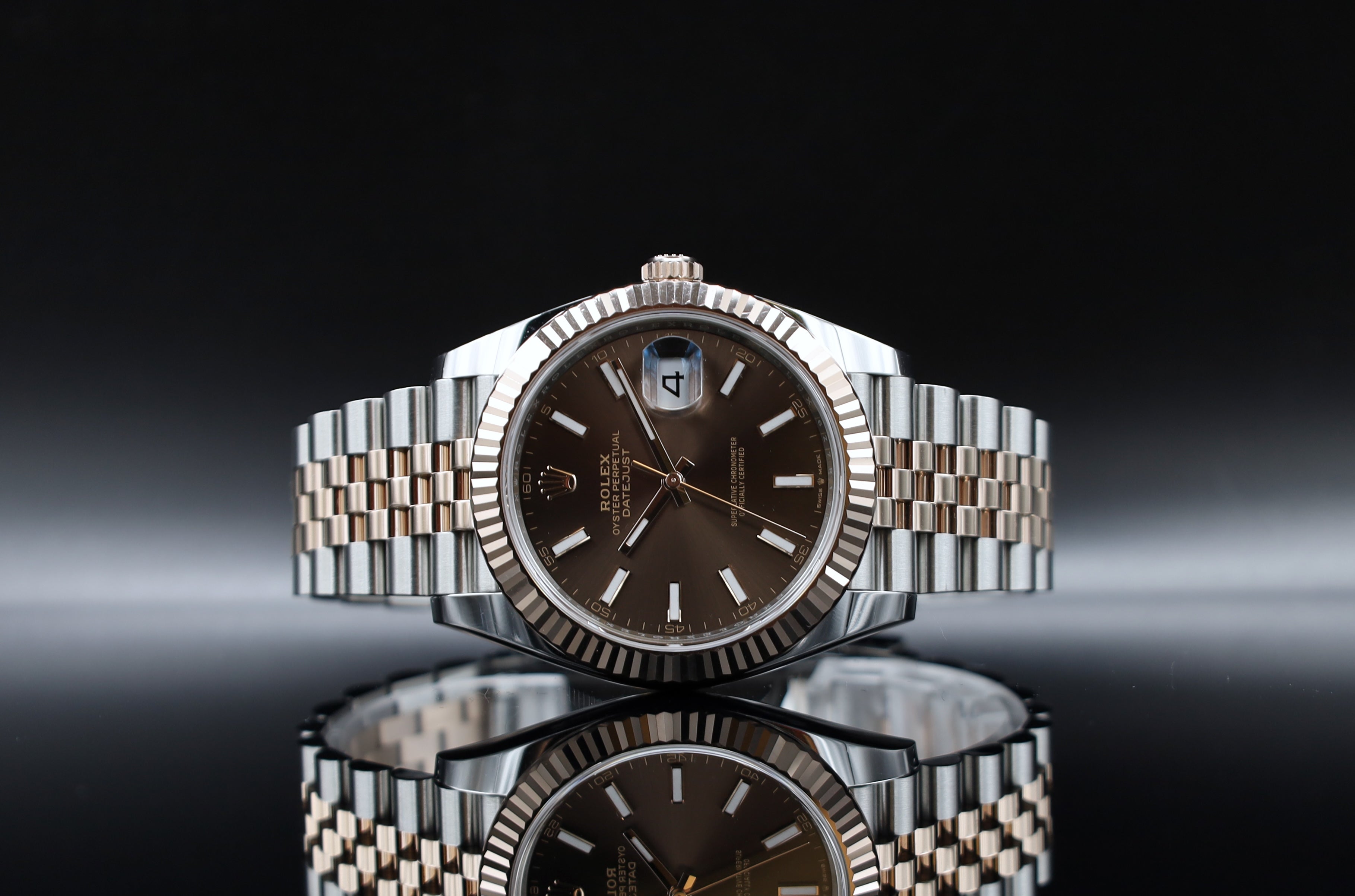 Rolex Datejust 41 Chocolate - 2023 - Stahl/ Roségold - Jubilee - Fullset - 126331