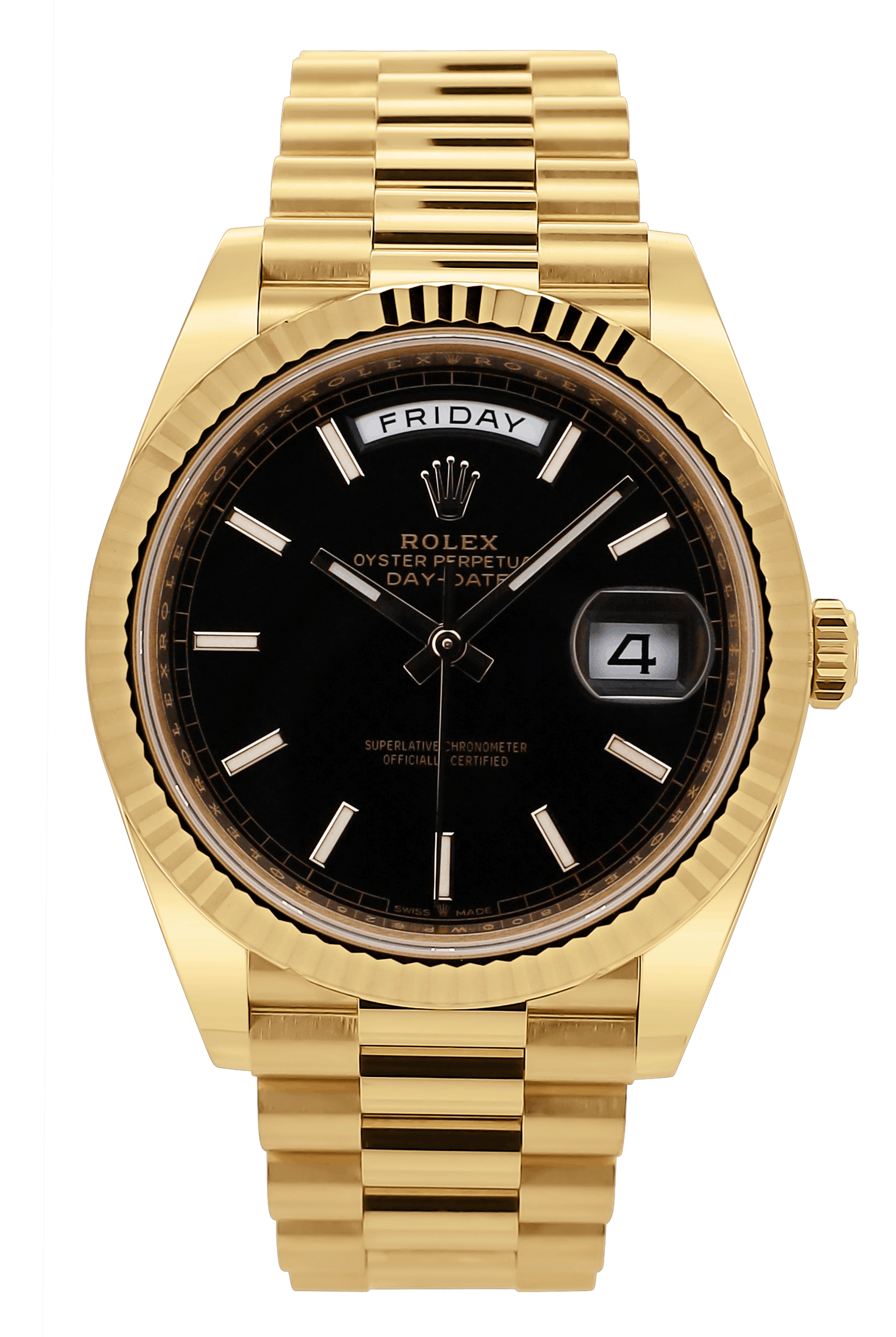 Rolex Day Date Schwarz Wabe - 2021 - Full Set - 228238