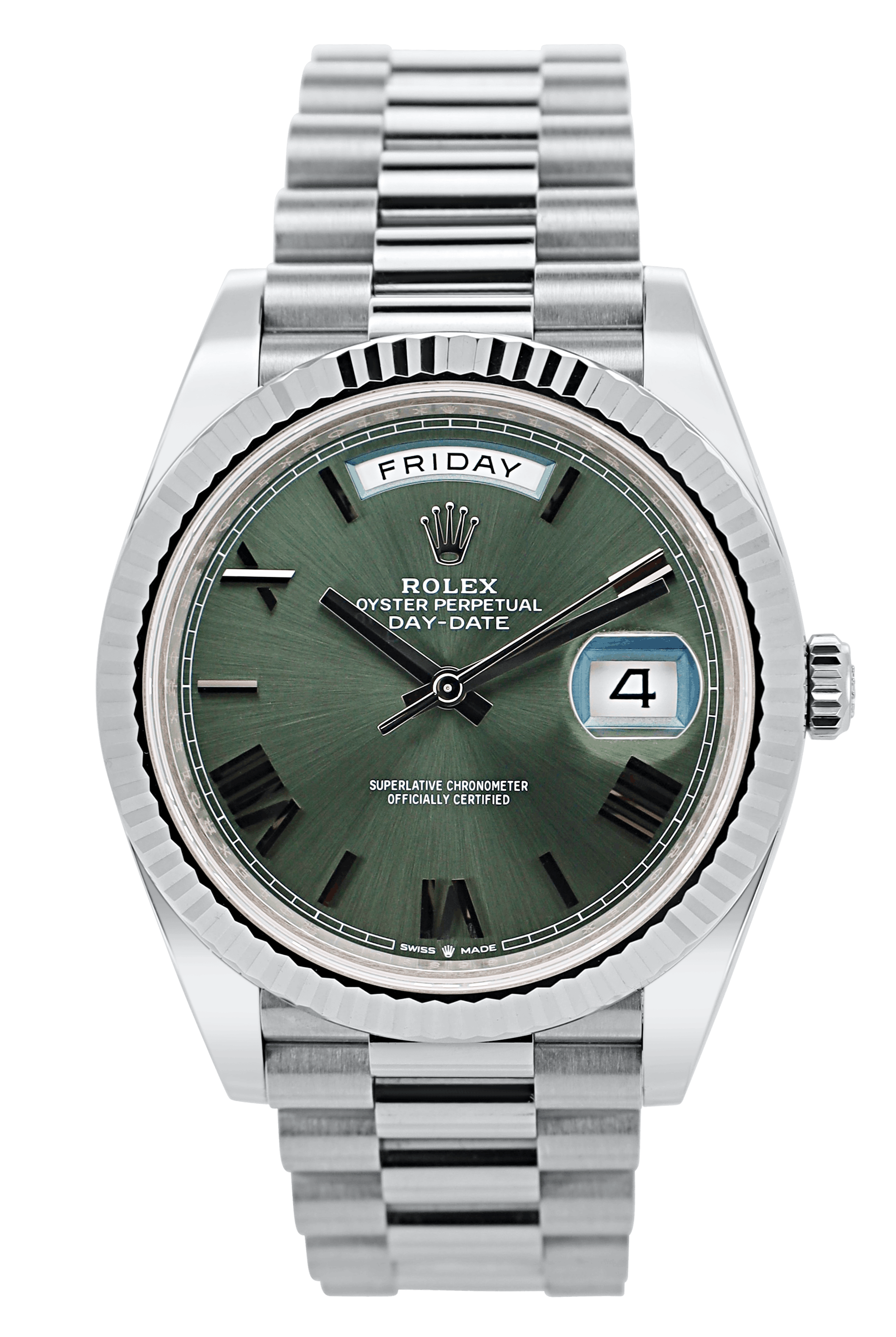 Rolex Day Date Olivé Weßgold - 2024 - Fullset - 228239