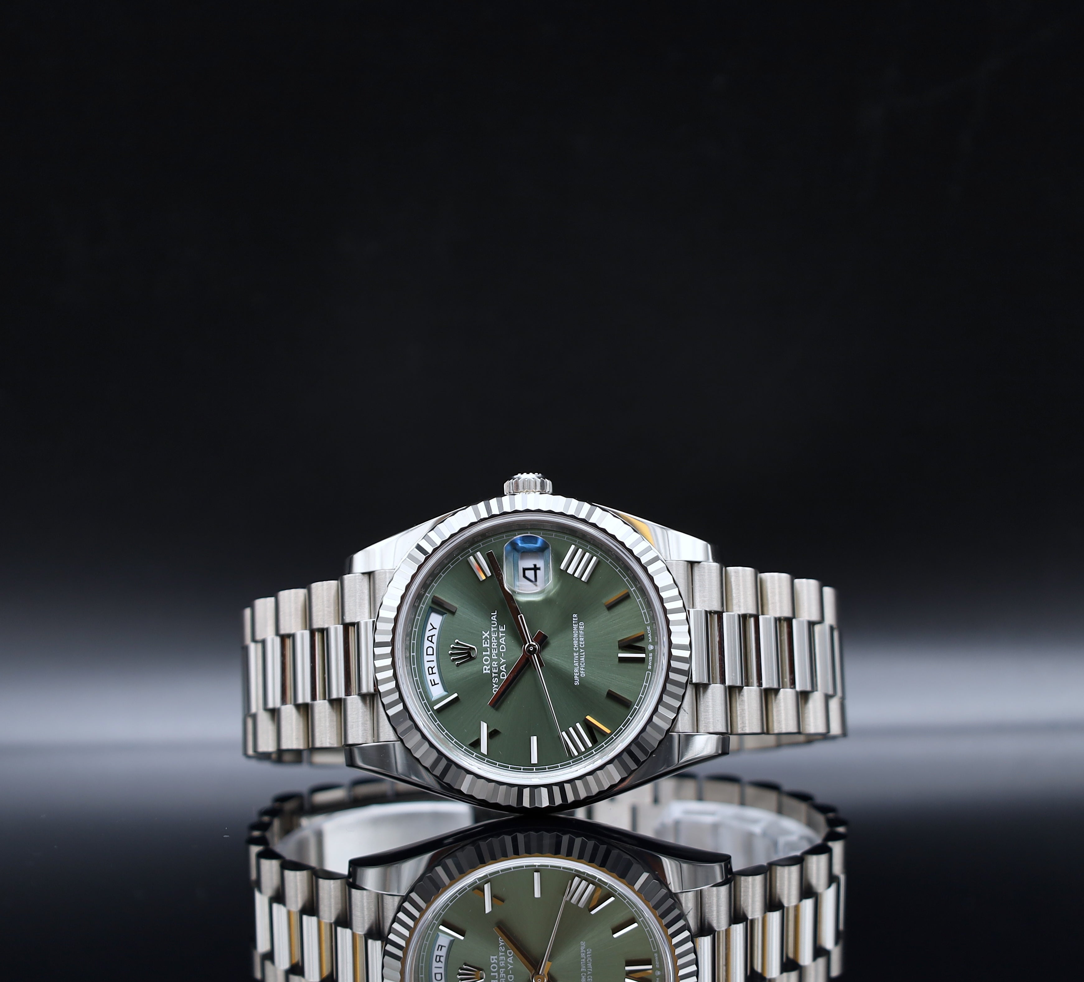 Rolex Day Date Olivé Weßgold - 2024 - Fullset - 228239