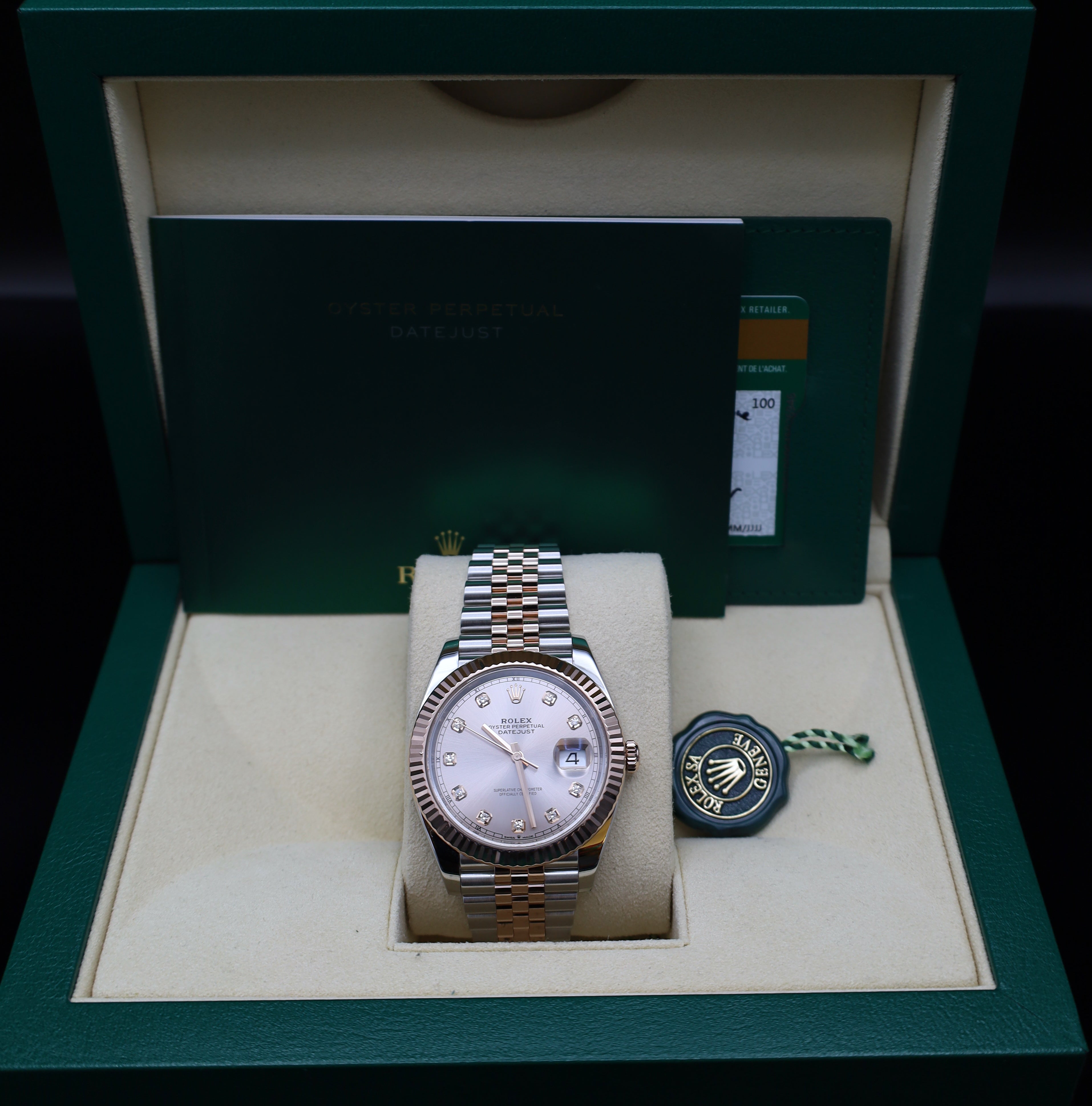 Rolex Datejust 41 Sundust Diamant - 2020 -LC100 - Stahl/ Roségold - Jubilee - Fullset - 126331