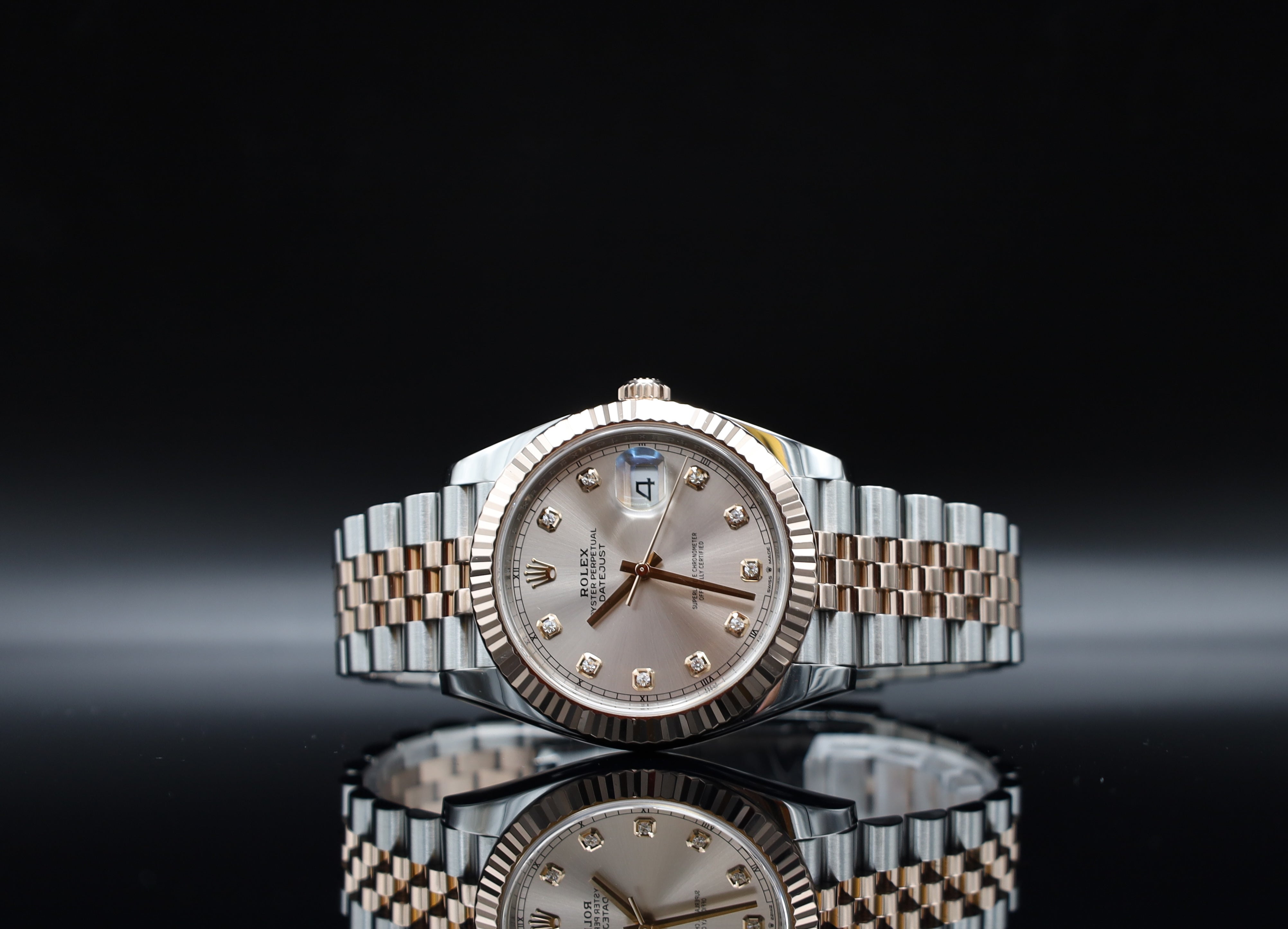 Rolex Datejust 41 Sundust Diamant - 2020 -LC100 - Stahl/ Roségold - Jubilee - Fullset - 126331