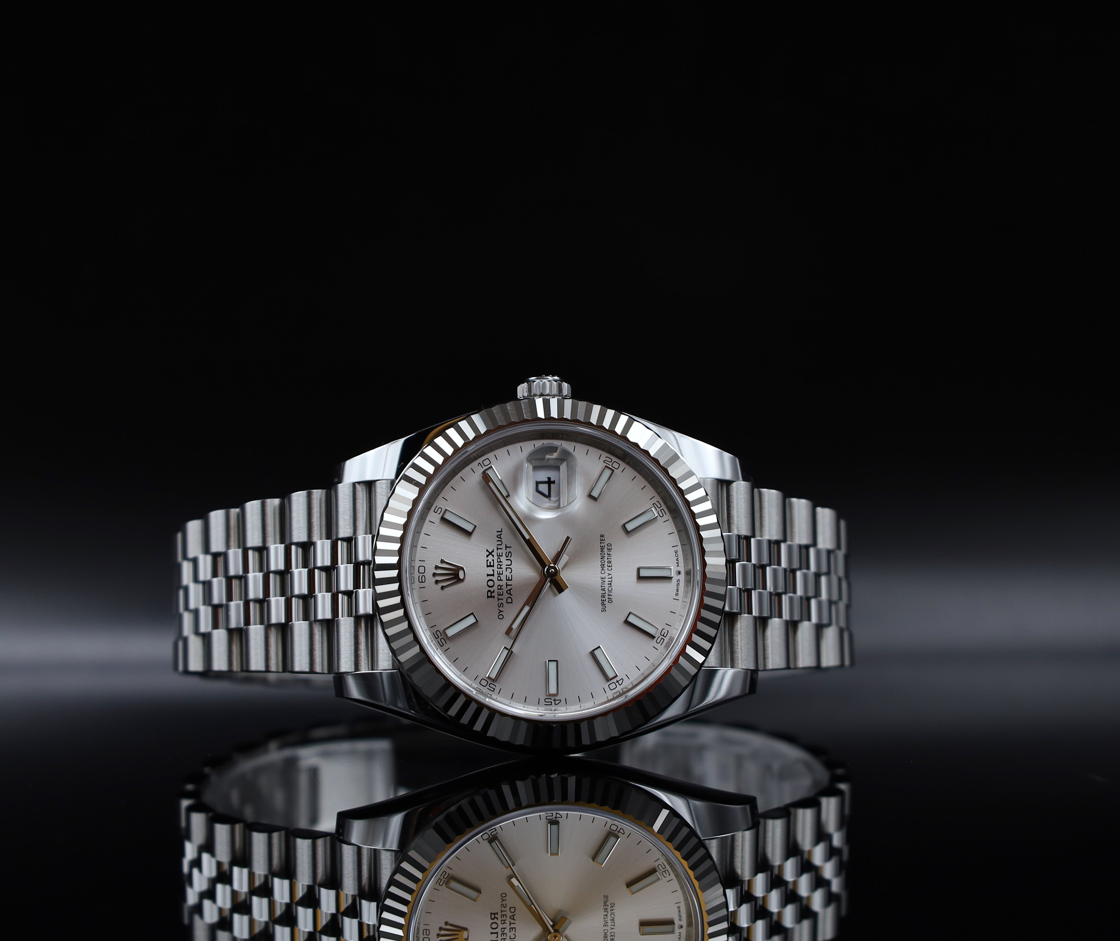 Rolex Datejust 41 silberners Zifferblatt - 2023 - Fullset - Jubileeband - 126334