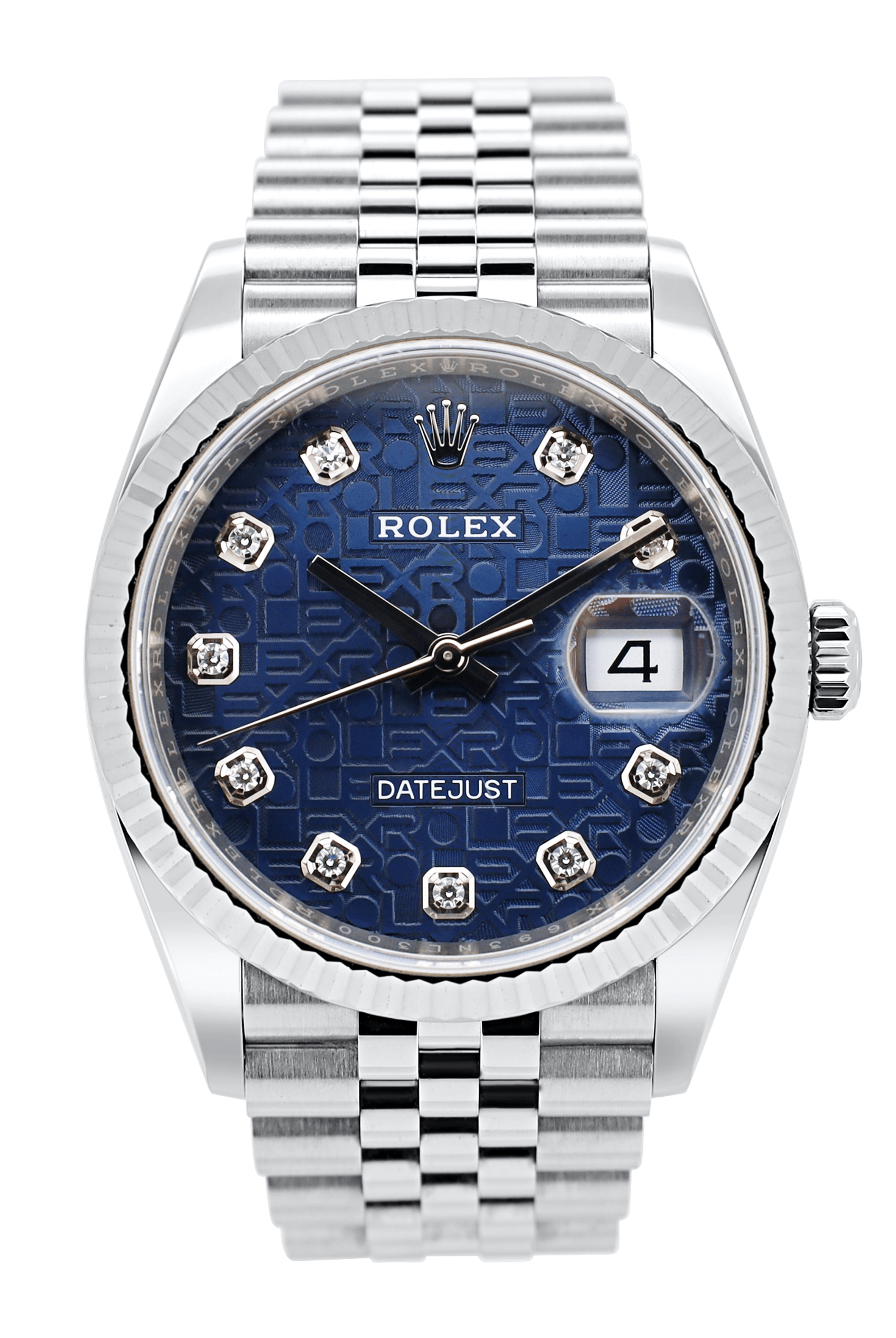 Rolex Datejust 36 Blau Diamant Jubiläum "Rolex" Zifferblatt - 2020 - 126234