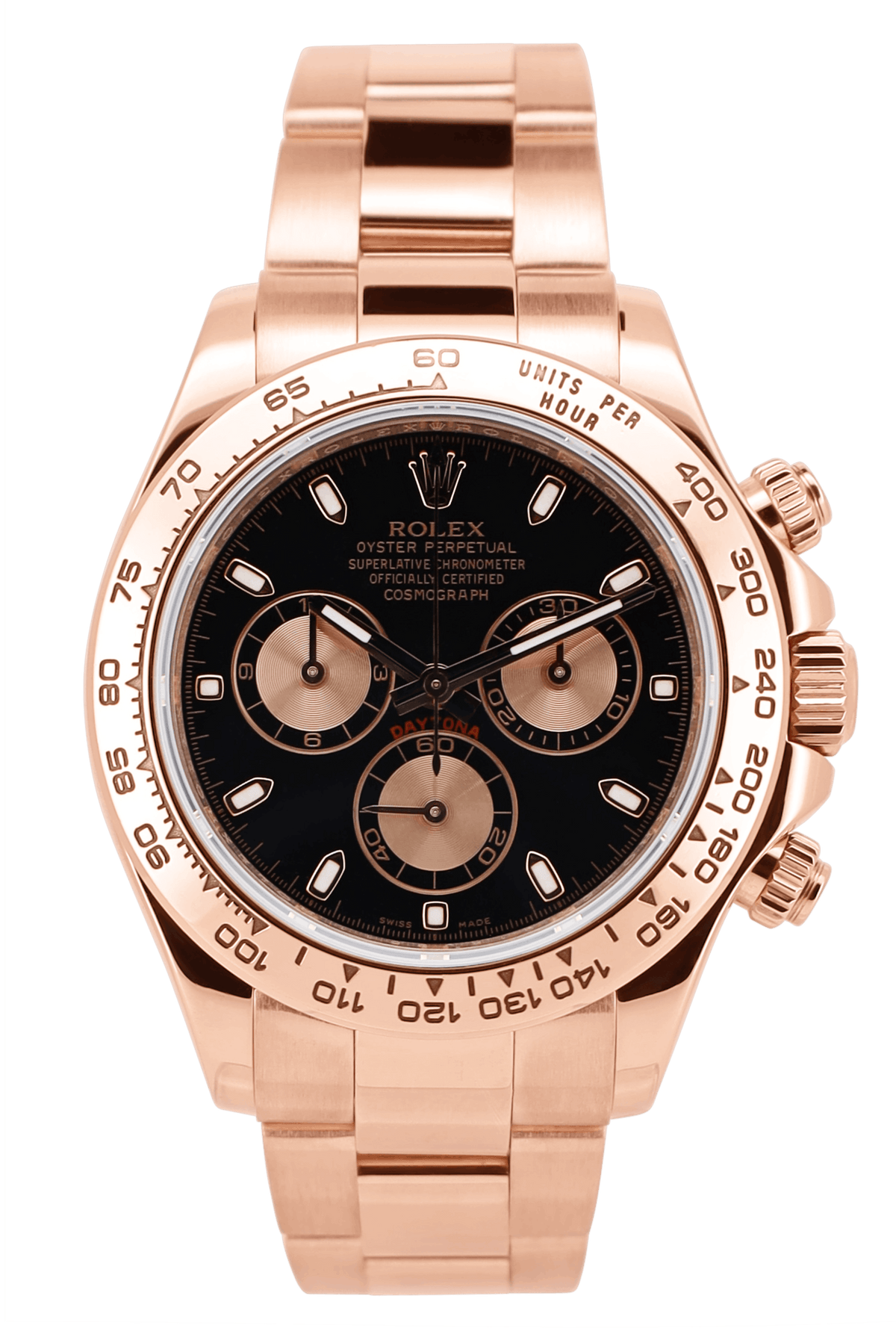 Rolex Daytona Schwarzes Blatt - Roségold - LC Niederlande - 116505 - 2019 - Fullset