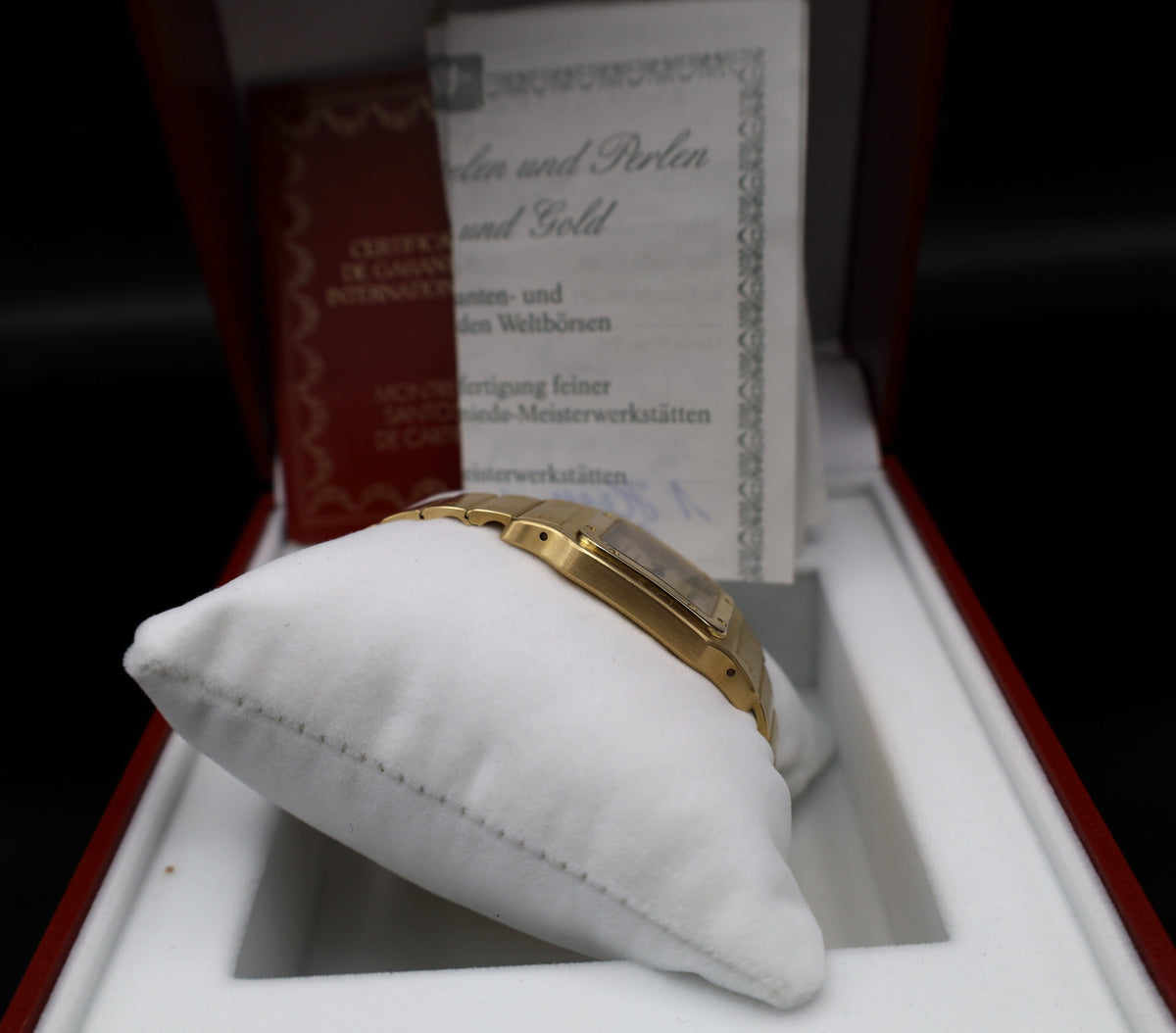 Cartier Santos Galbee - 750er Vollgold - 1991 - Fullset